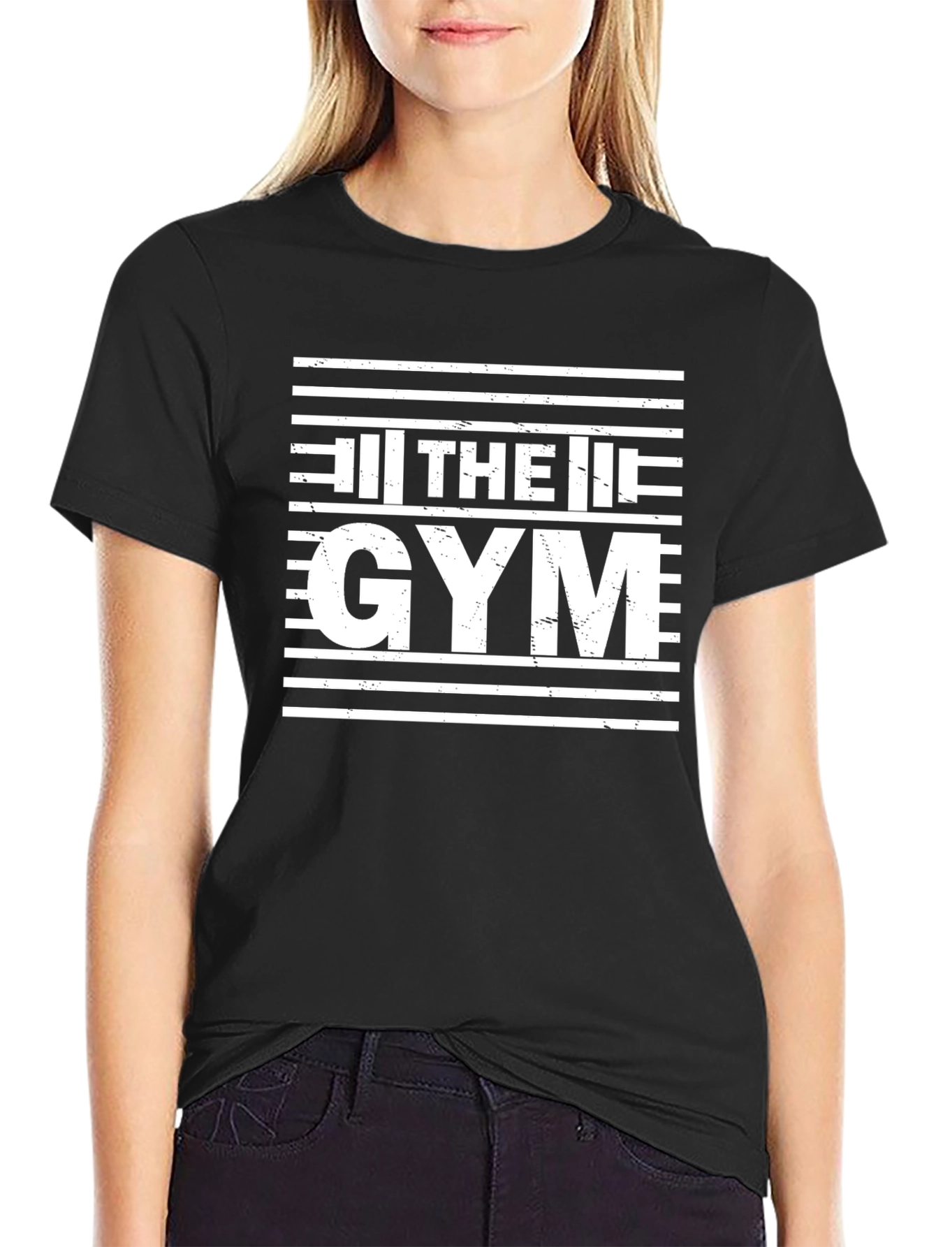 The Gym Black T-Shirt: Workout Motivation