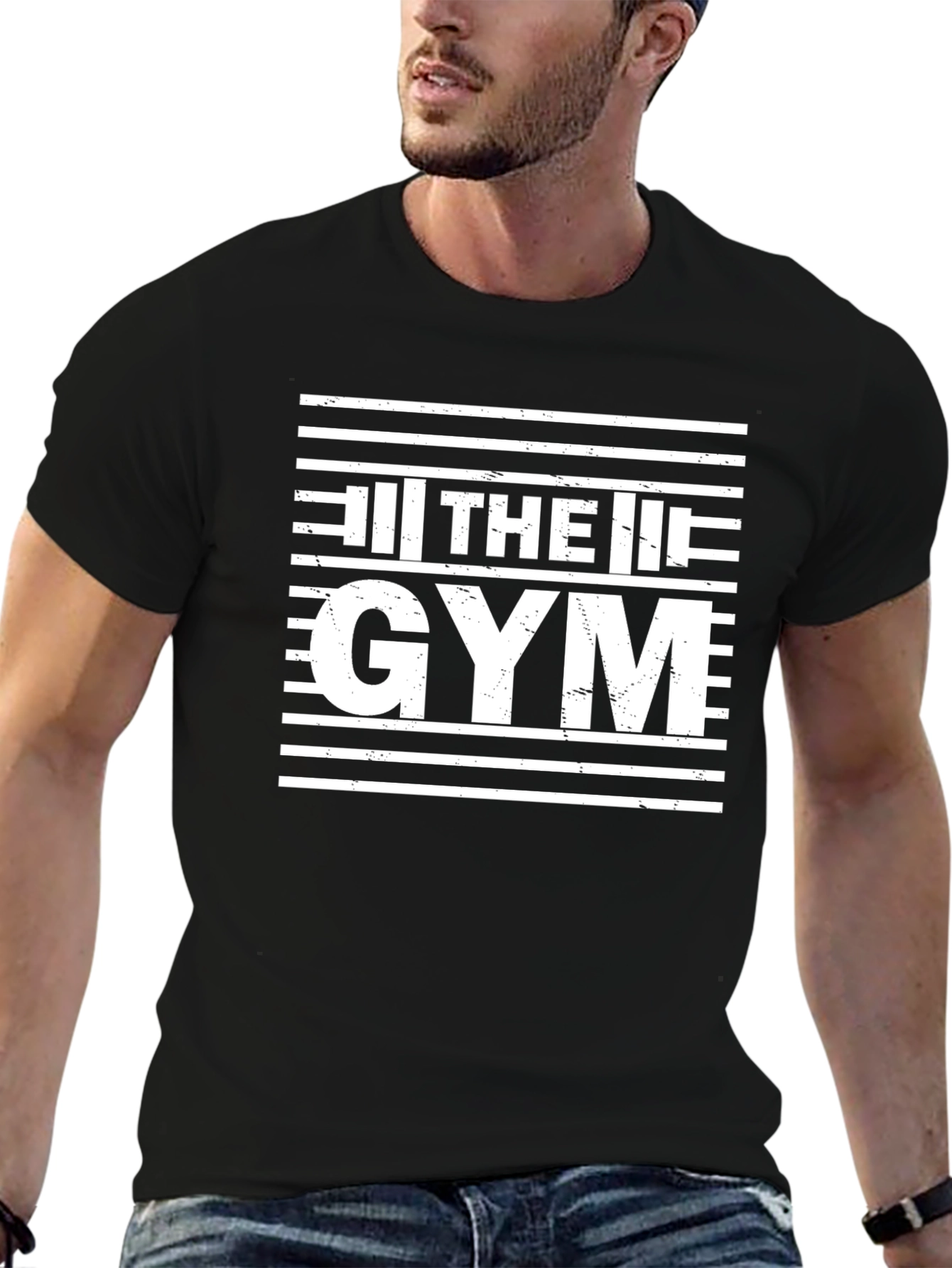 The Gym Black T-Shirt: Workout Motivation