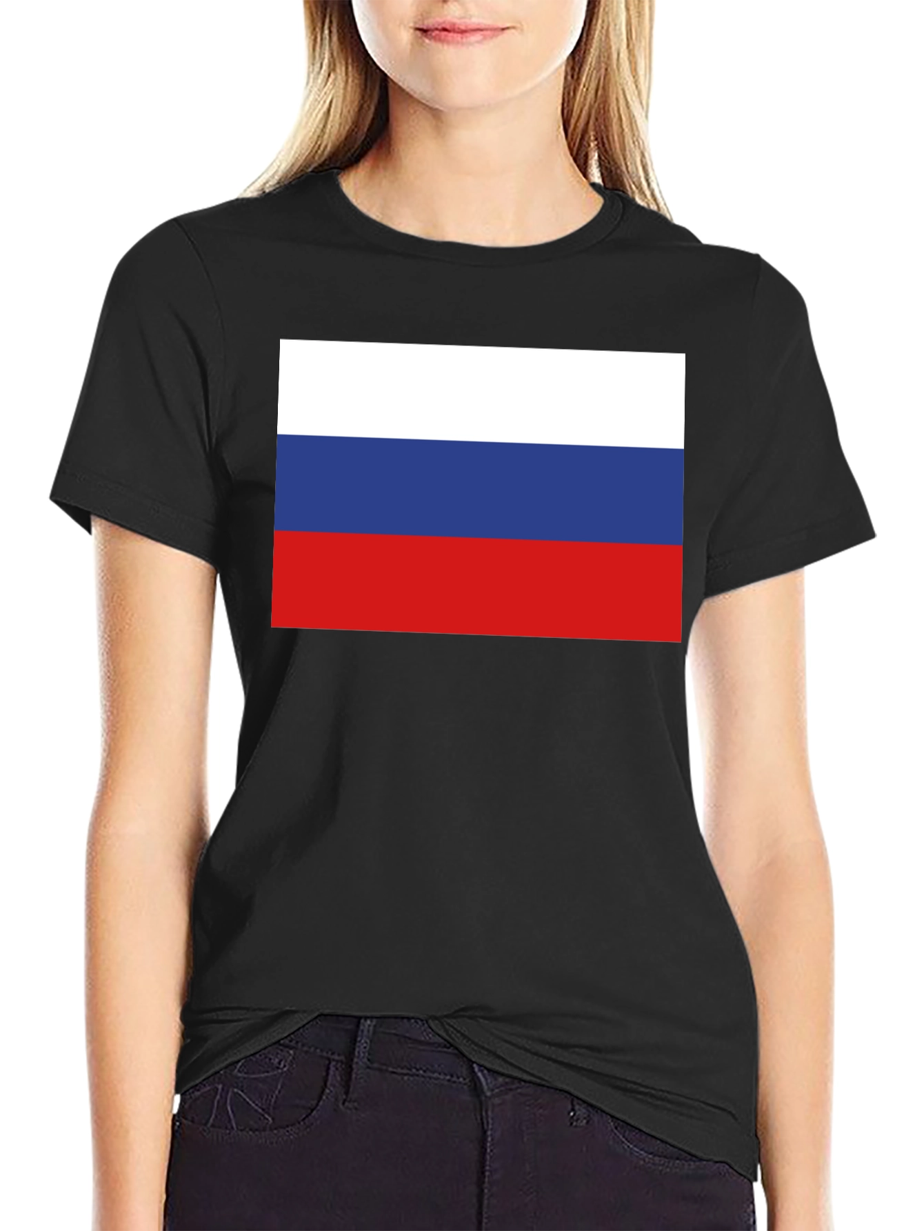 Russia Flag T-Shirt - Black