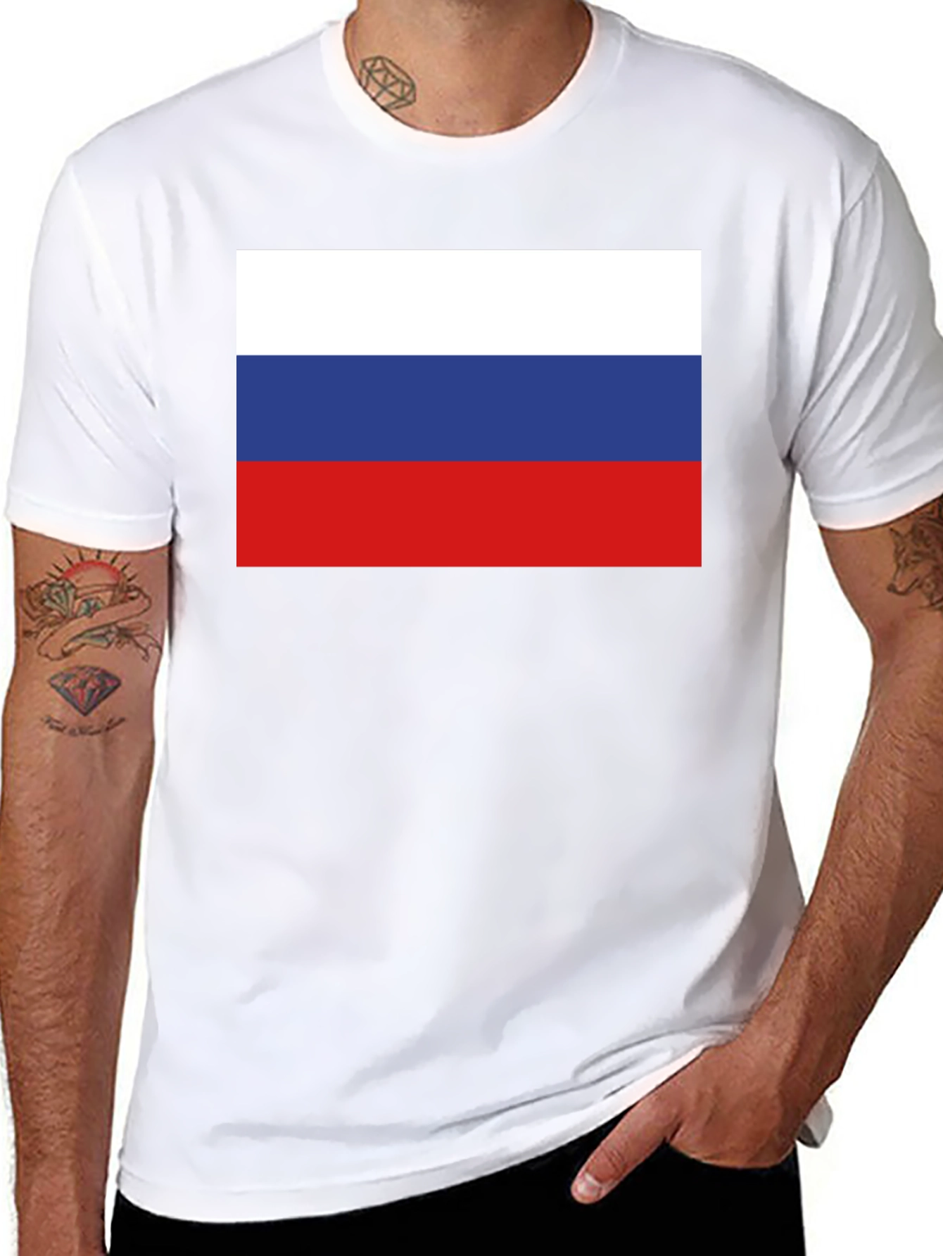Russia Flag T-Shirt - Black