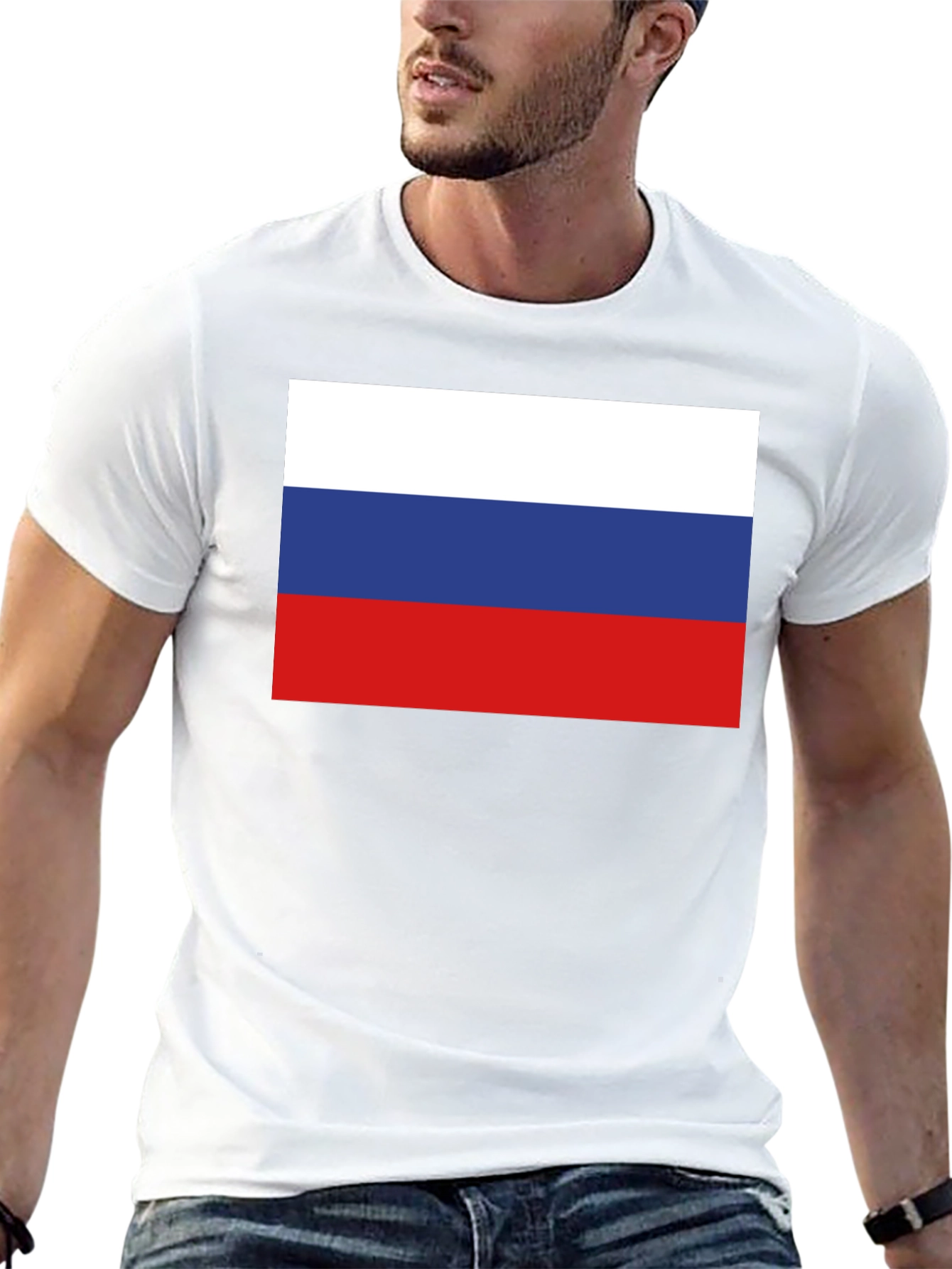 Russia Flag T-Shirt - Black