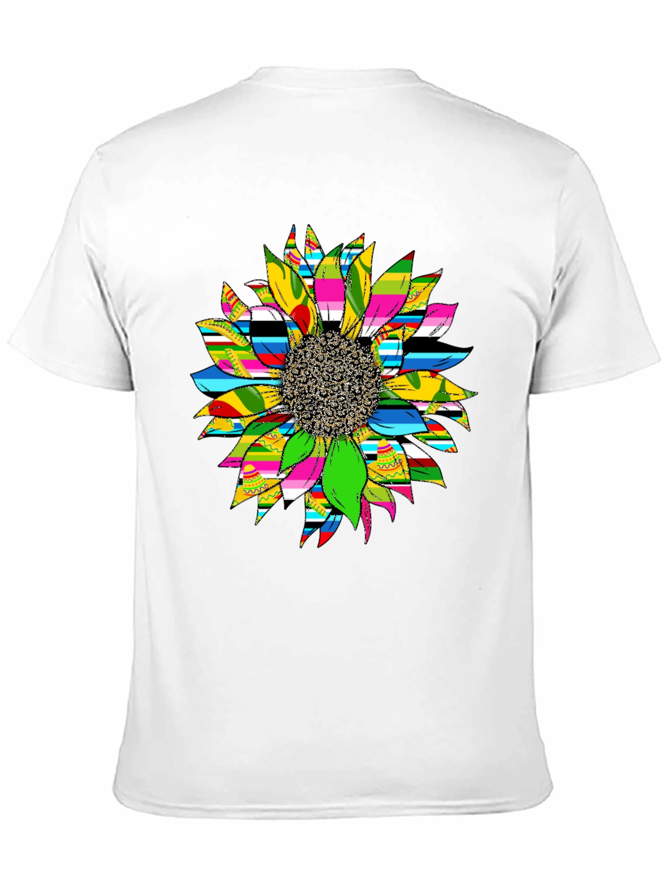 Sunflower Graphic Print Black T-Shirt