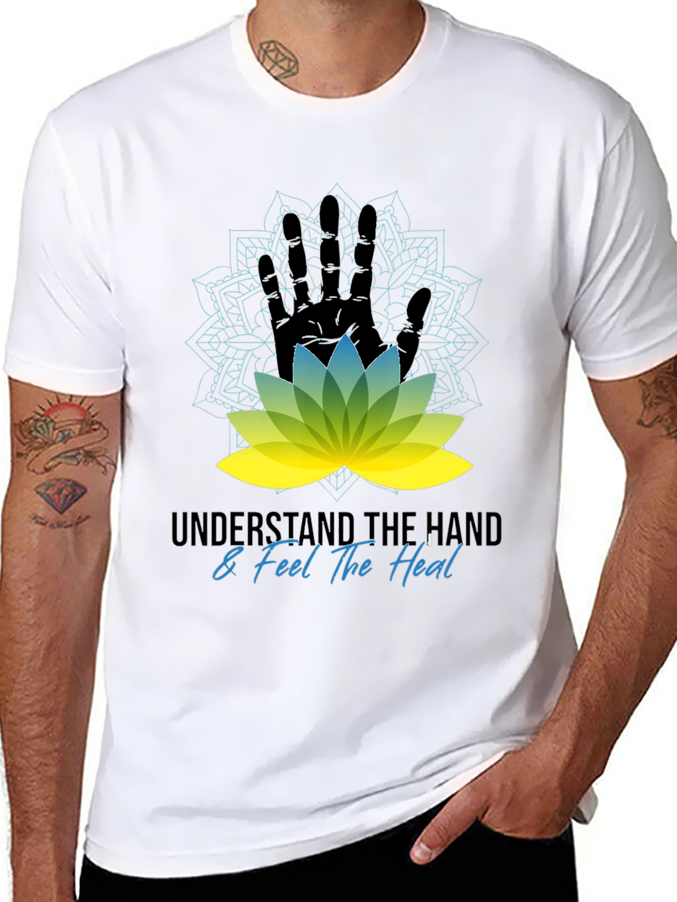 Understand The Hand & Feel The Heal Black T-Shirt