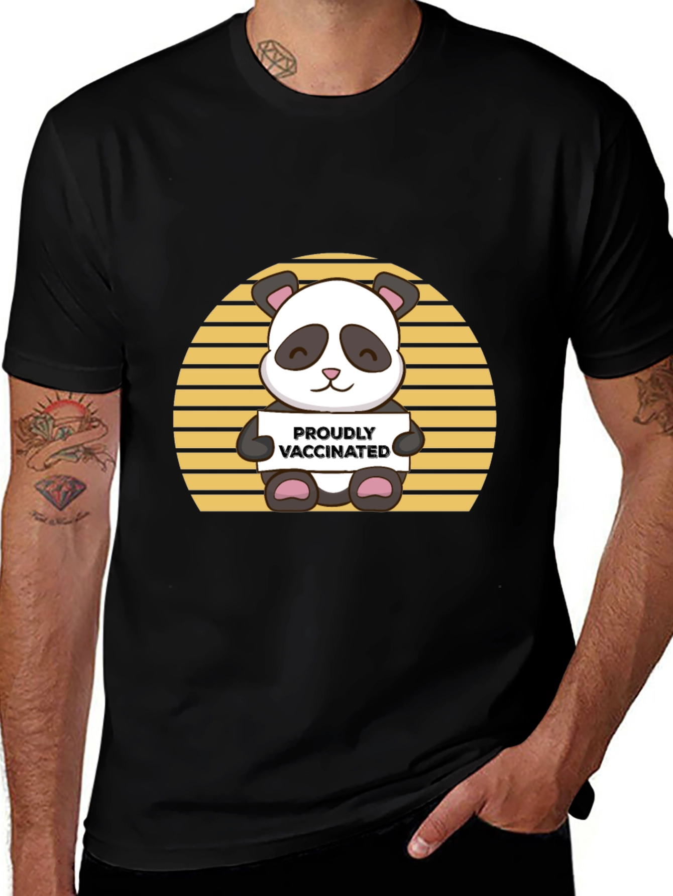 Vaccinated Panda Graphic Tee