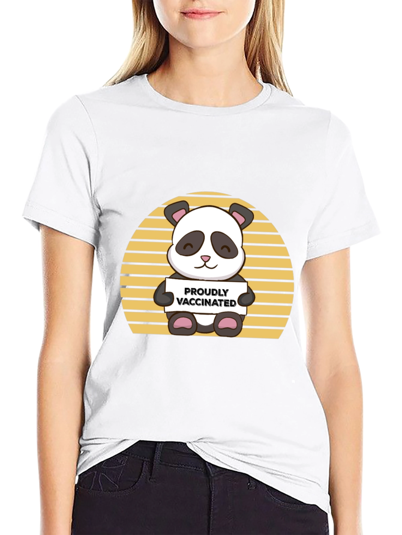 Vaccinated Panda Graphic Tee