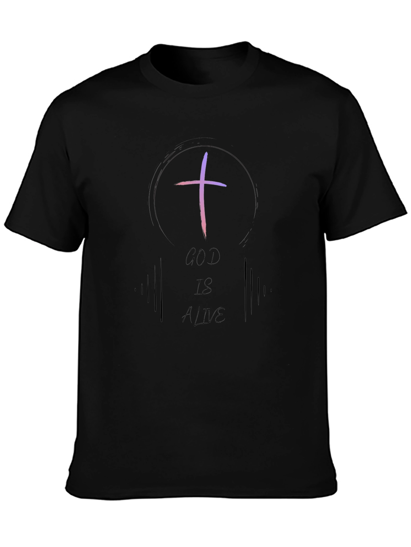 God Is Alive Graphic T-Shirt - Black Christian Tee