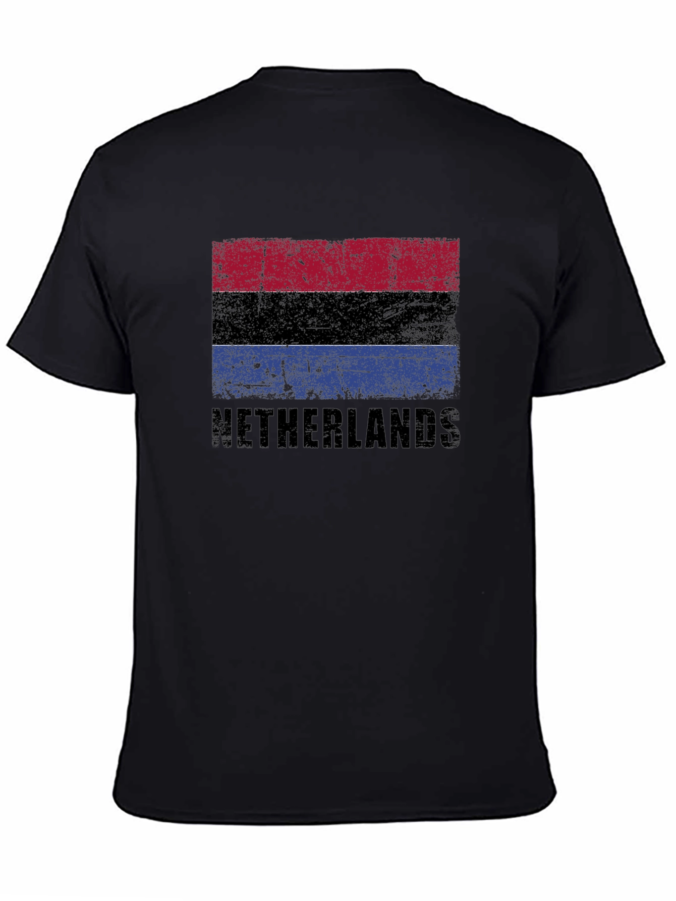 Netherlands Flag Graphic T-Shirt - Distressed Style