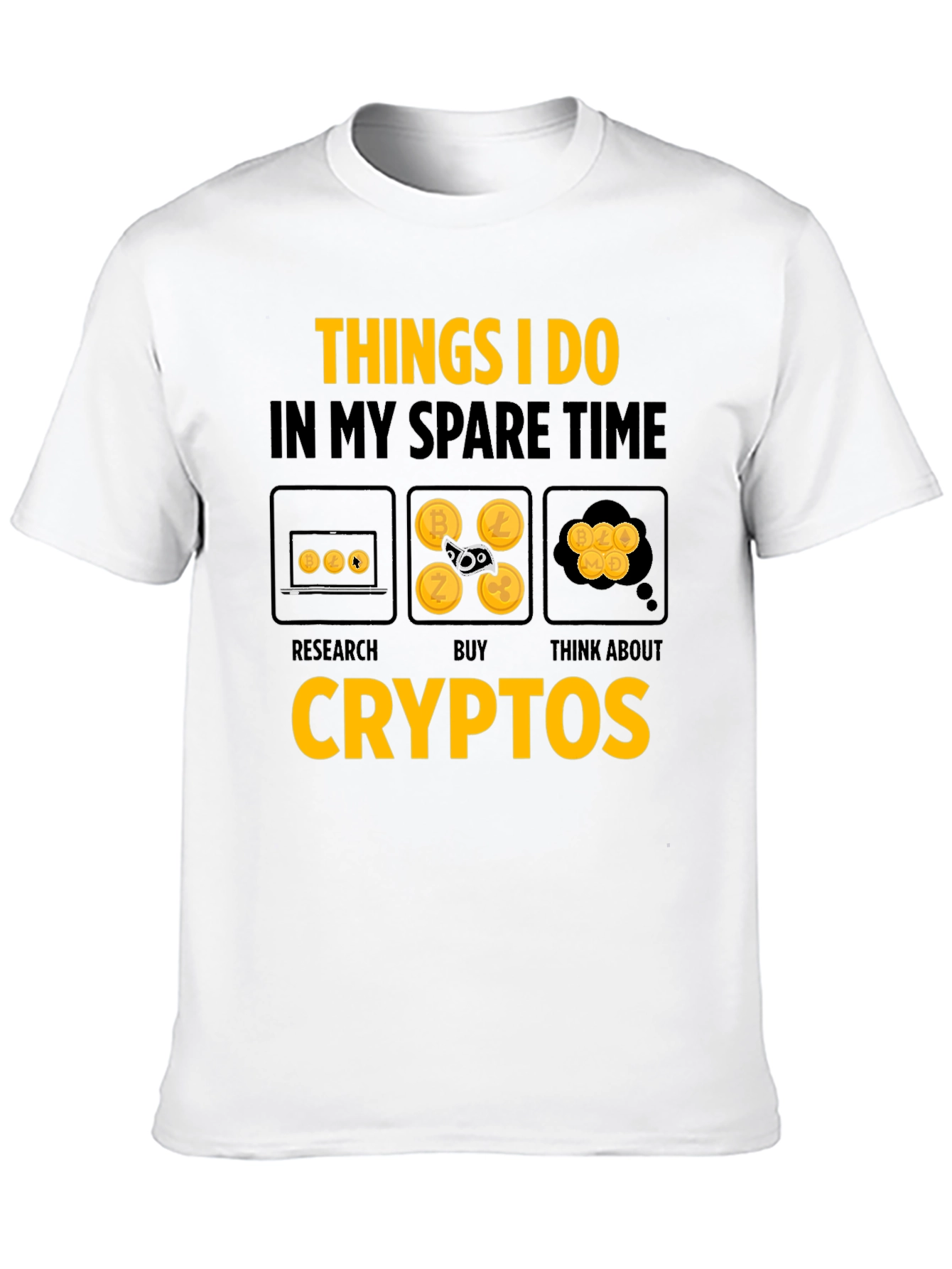 Crypto Spare Time Black T-Shirt
