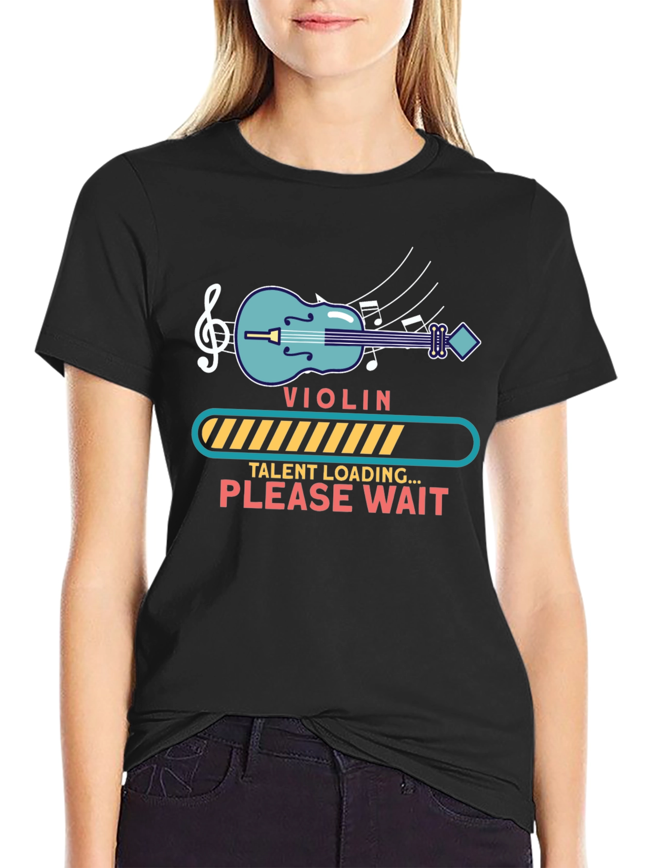 Violin Talent Loading Graphic T-Shirt - Musician Gift