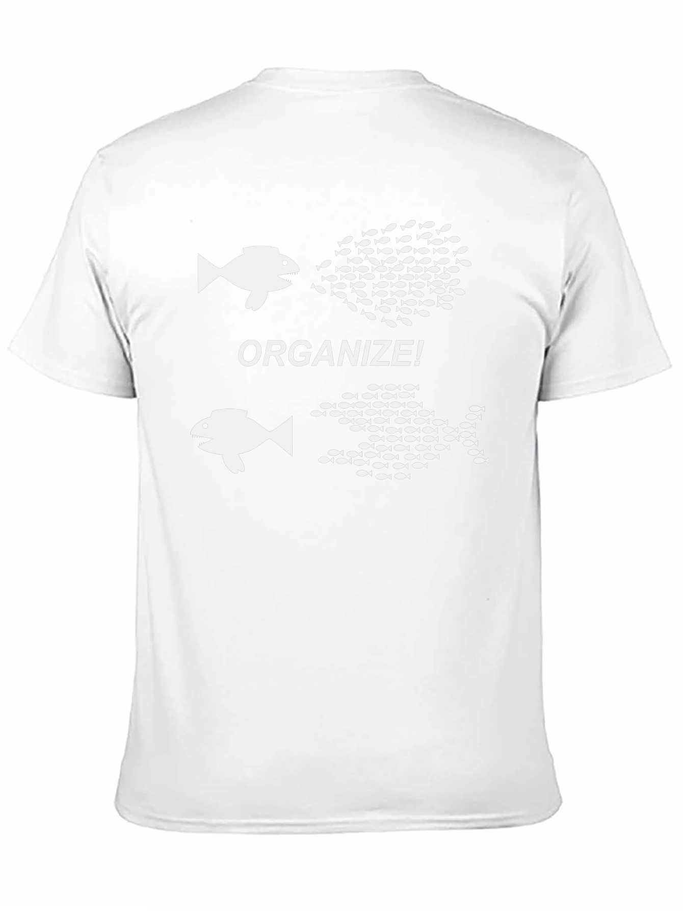 Organize! Fish Graphic Print Crew Neck T-Shirt