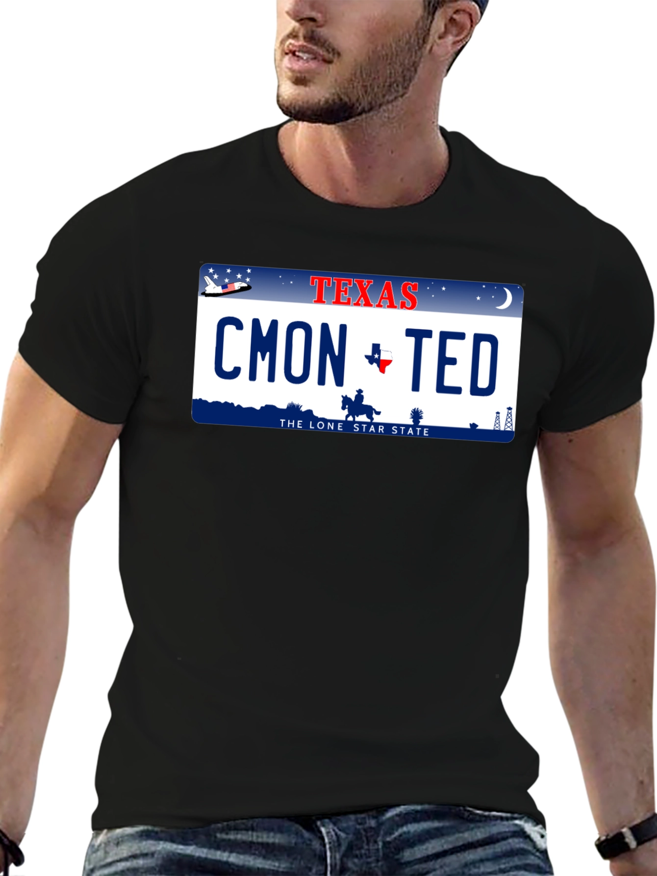 Cmon Ted Texas License Plate T-Shirt