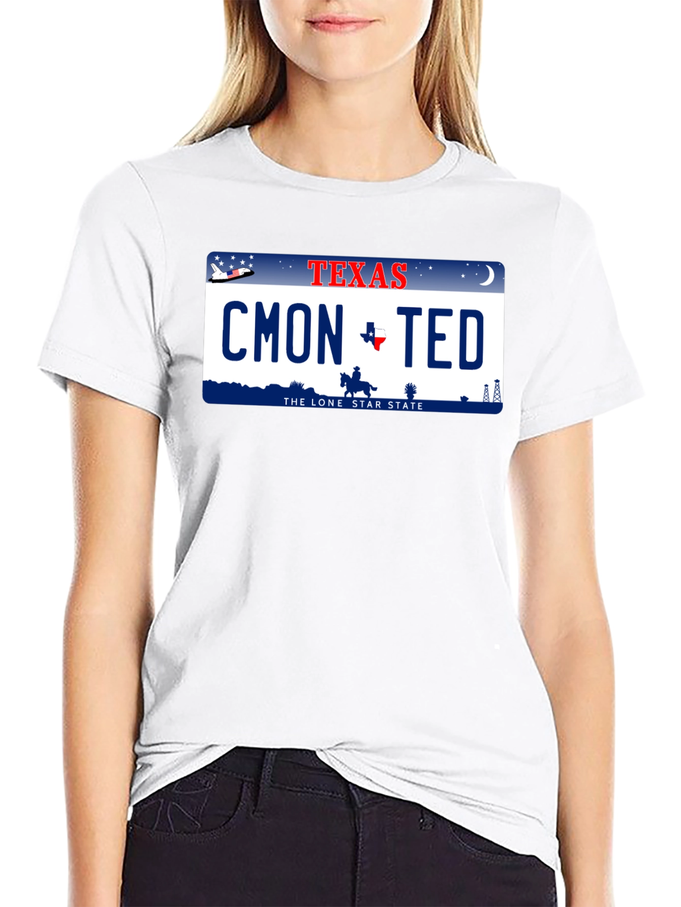 Cmon Ted Texas License Plate T-Shirt
