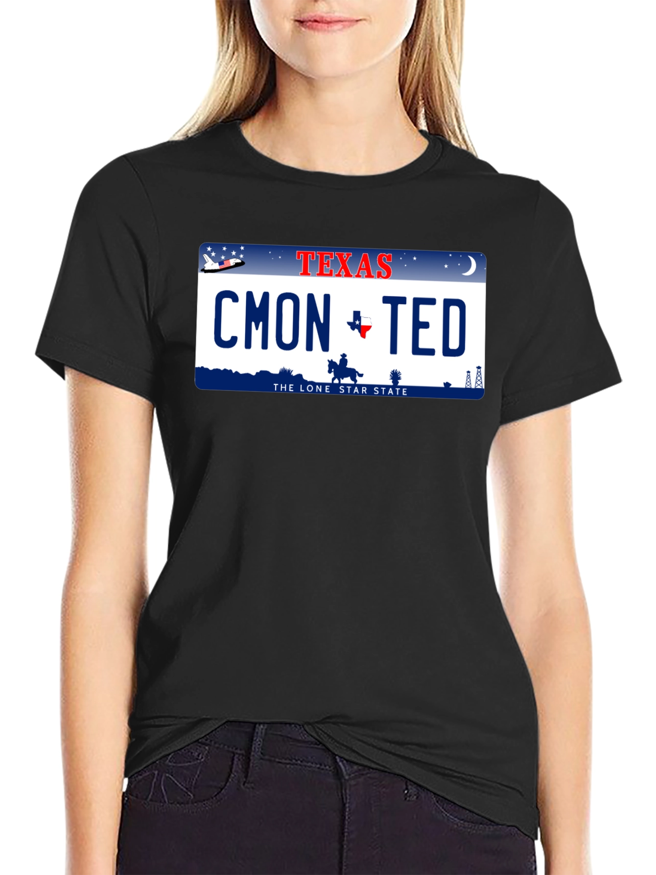 Cmon Ted Texas License Plate T-Shirt