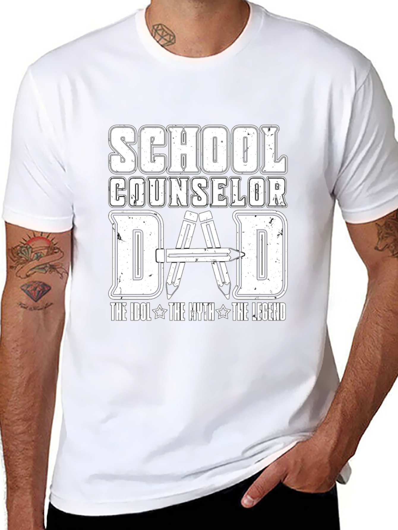 School Counselor Dad Graphic T-Shirt