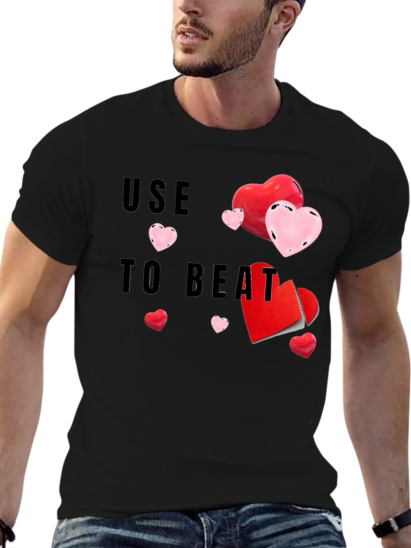 Use To Beat Graphic Heart T-Shirt