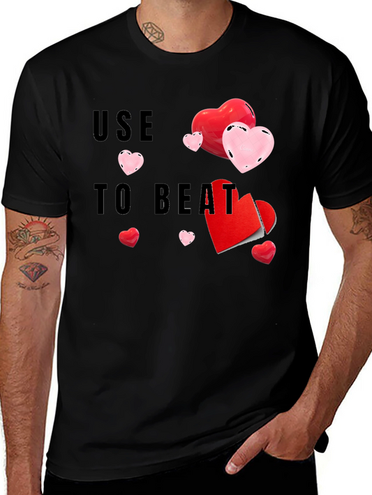 Use To Beat Graphic Heart T-Shirt