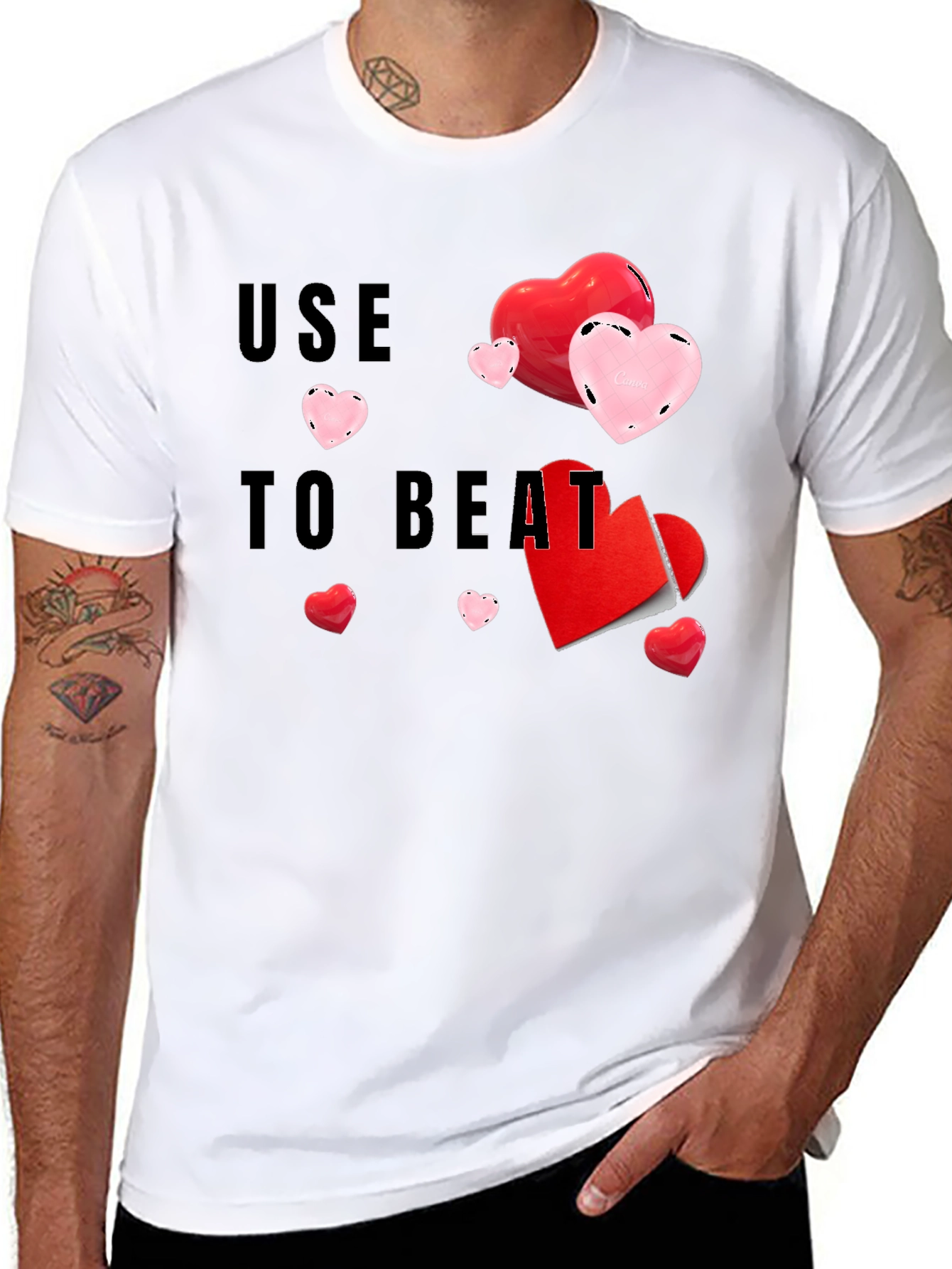 Use To Beat Graphic Heart T-Shirt