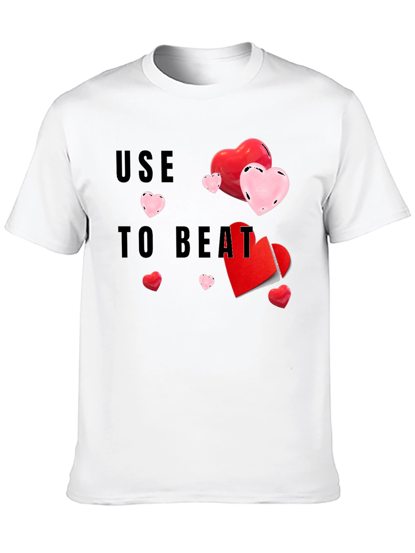Use To Beat Graphic Heart T-Shirt