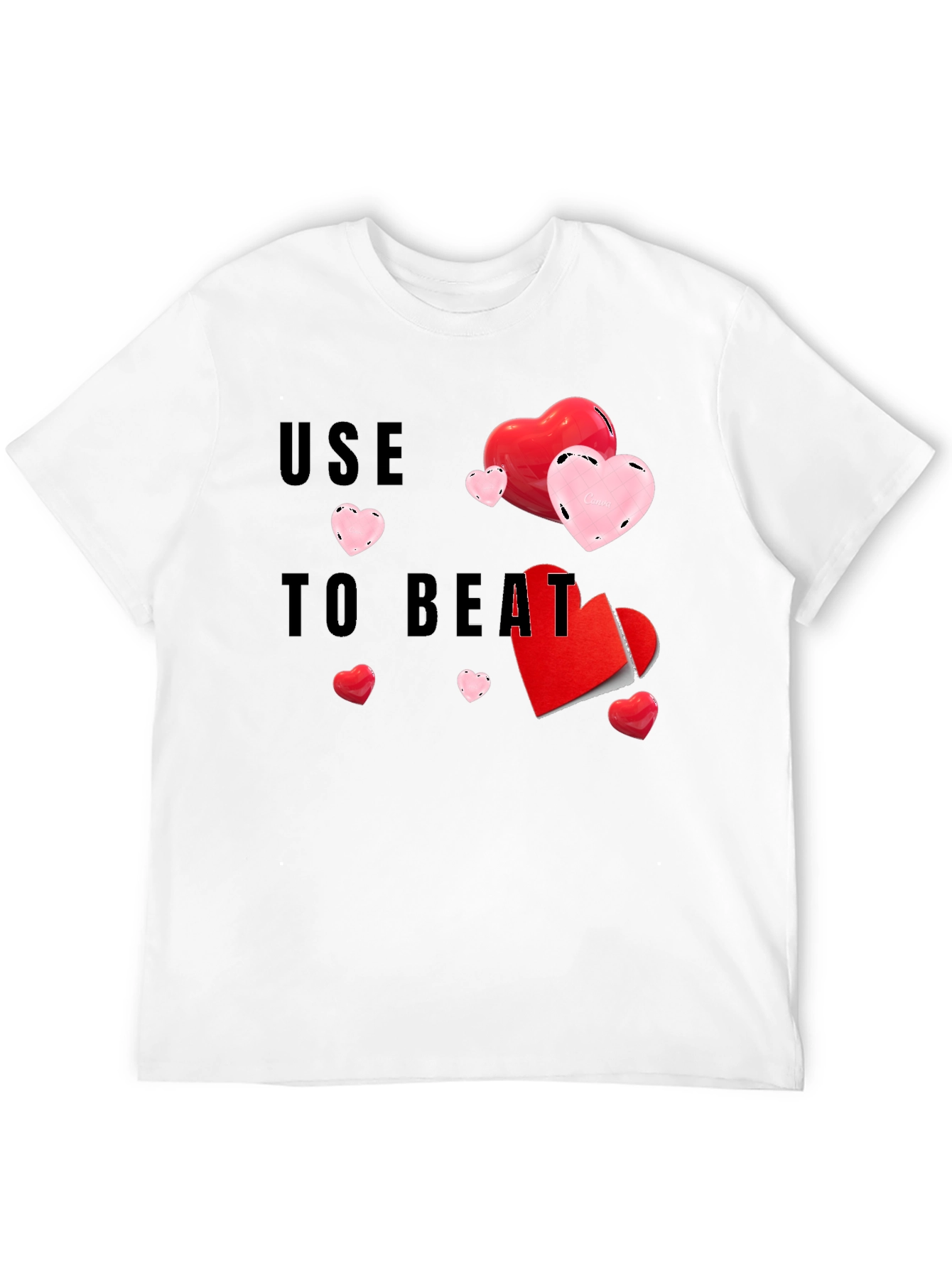 Use To Beat Graphic Heart T-Shirt