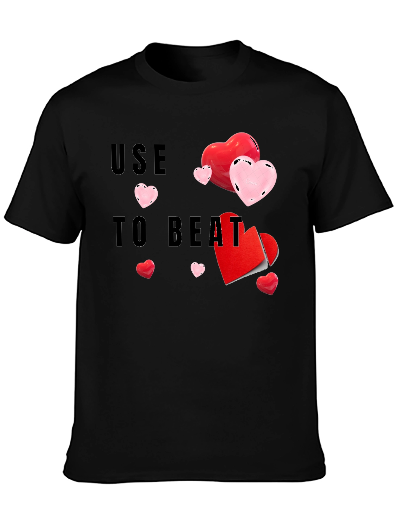 Use To Beat Graphic Heart T-Shirt