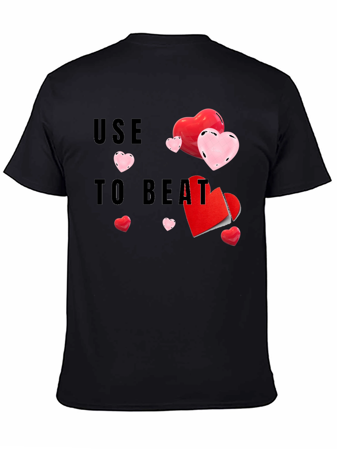 Use To Beat Graphic Heart T-Shirt