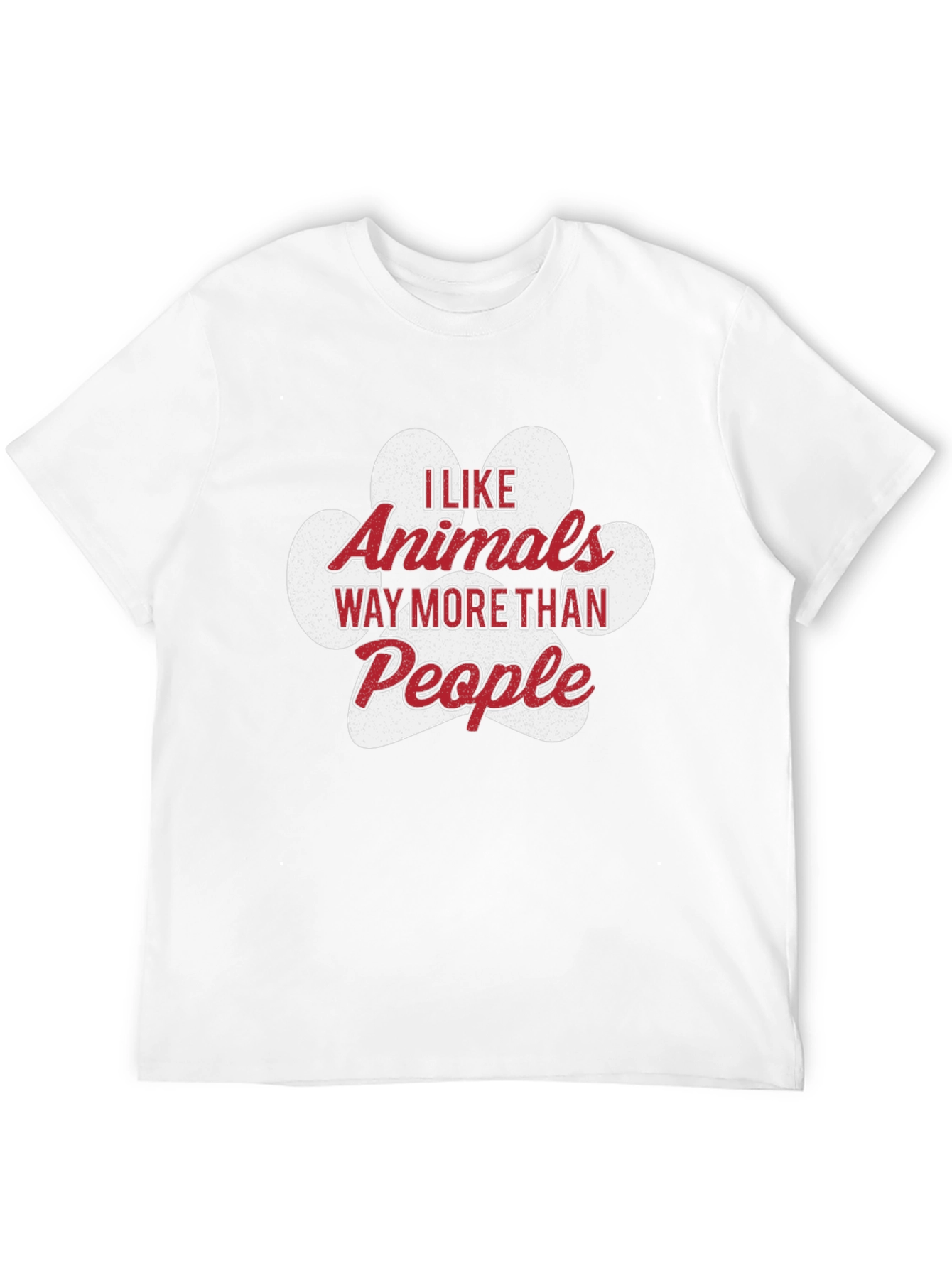 I Like Animals More Than People Black T-Shirt
