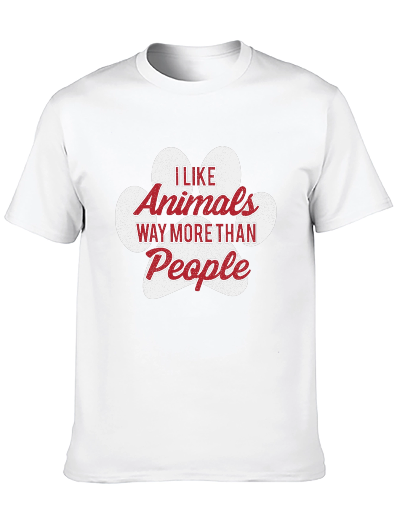 I Like Animals More Than People Black T-Shirt