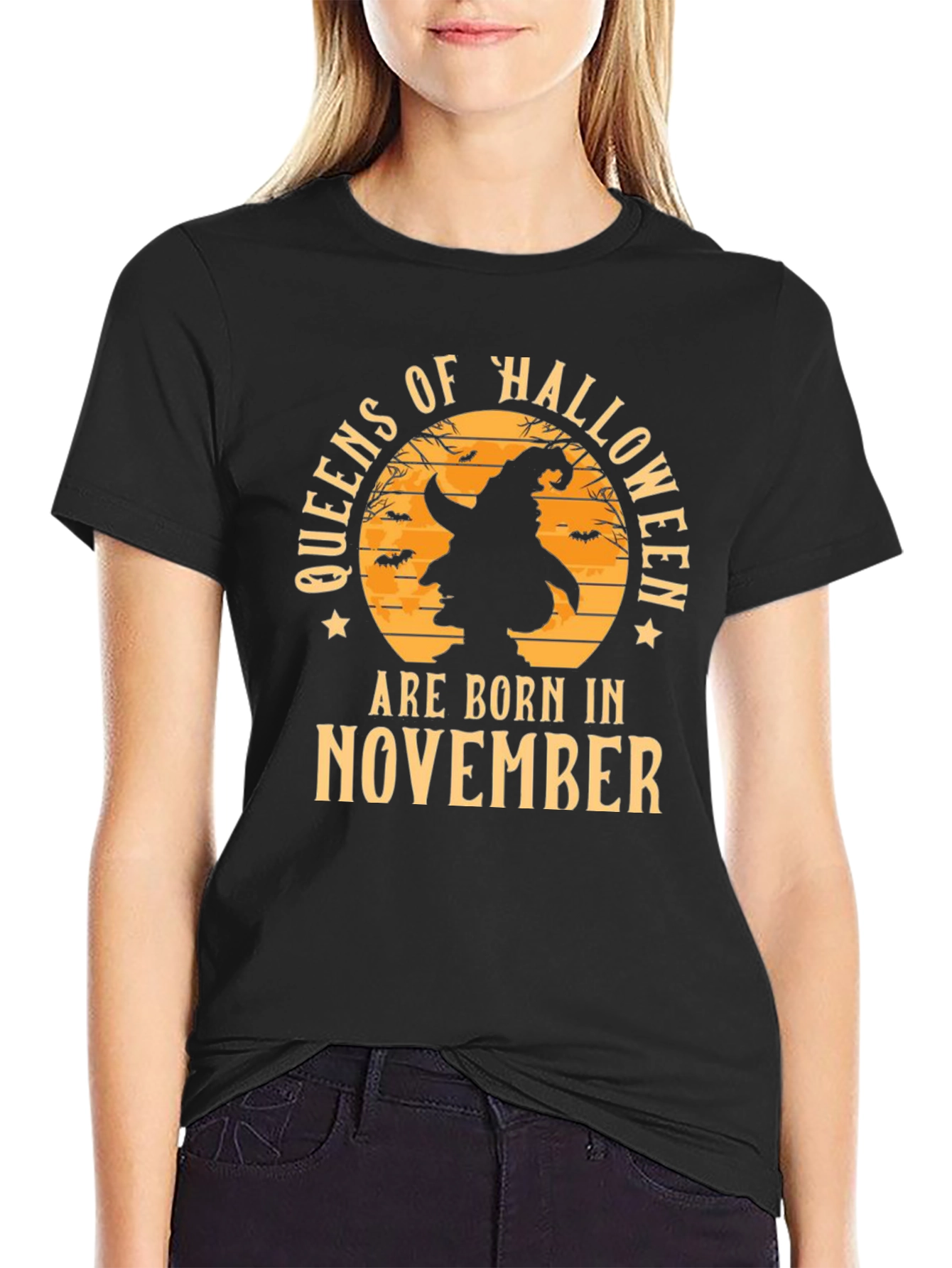 Queens of Halloween Born in November T-Shirt