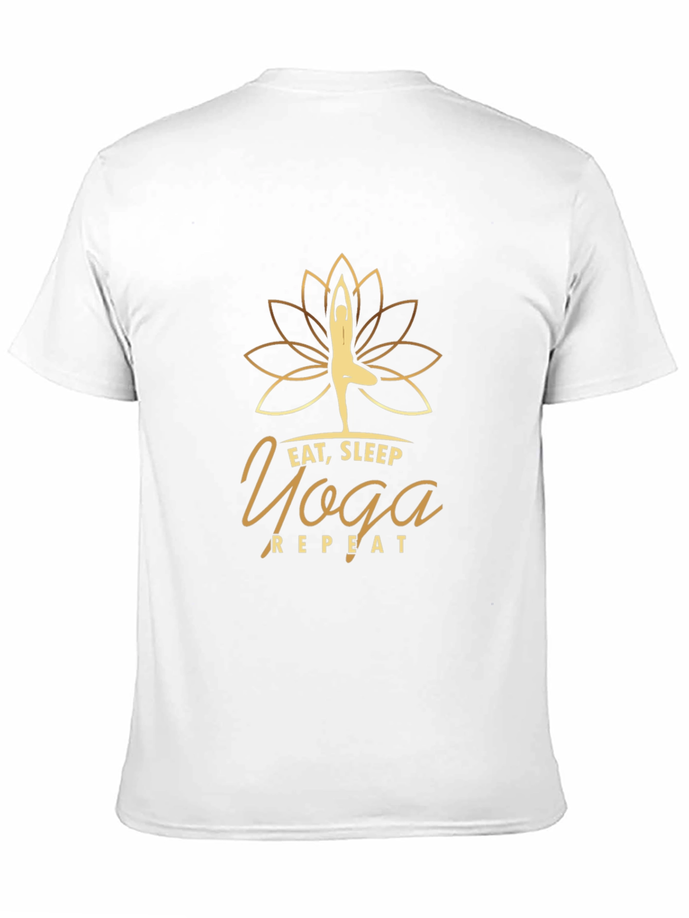 Eat Sleep Yoga Repeat Graphic T-Shirt - Black
