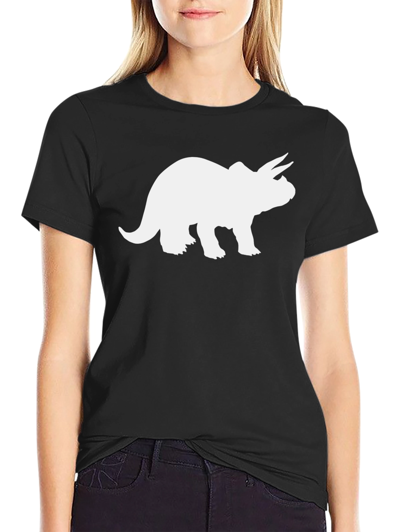 Triceratops Silhouette Graphic T-Shirt