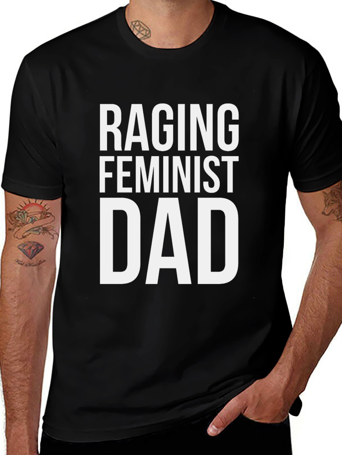 Raging Feminist Dad T-Shirt - Bold Statement Tee