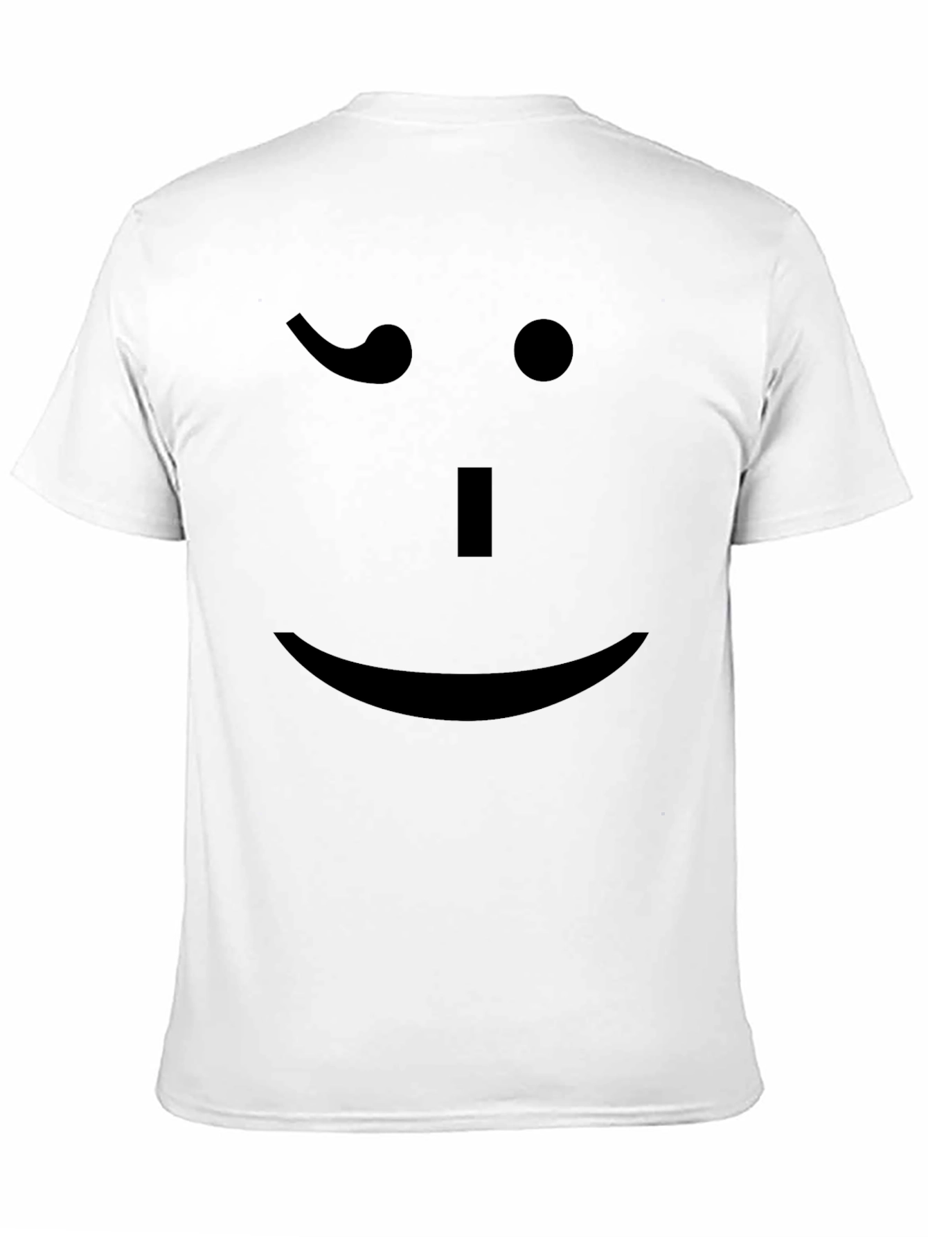 Winking Face Black T-Shirt - Mens Fun Tee