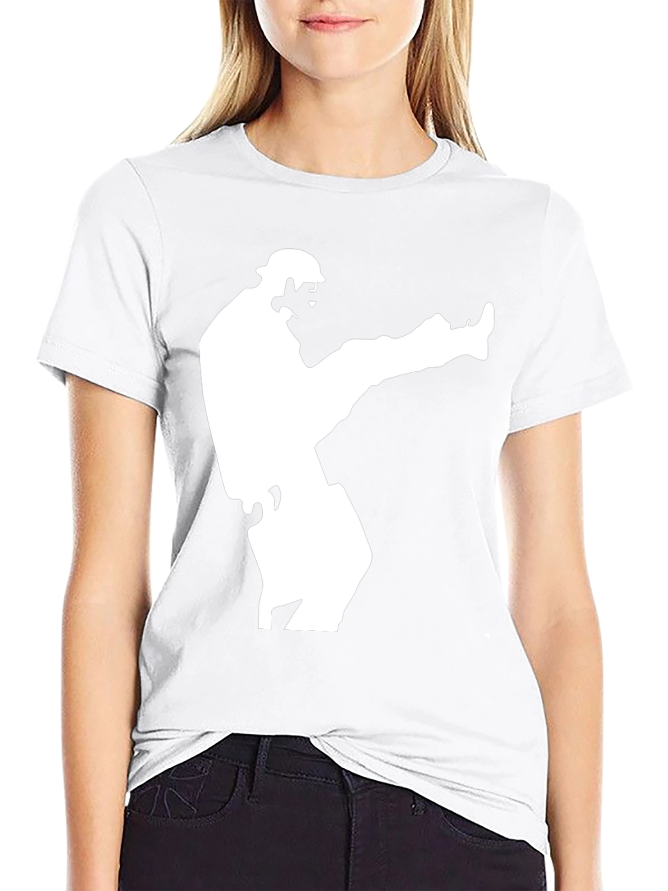 Karate Kick Graphic Tee - Black Cotton T-Shirt