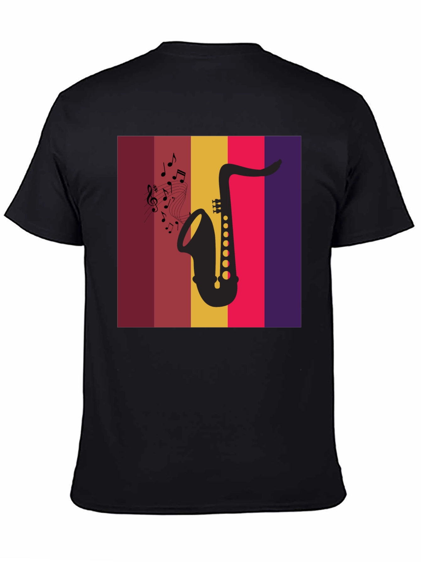 Saxophone Music Graphic Tee - Retro Style