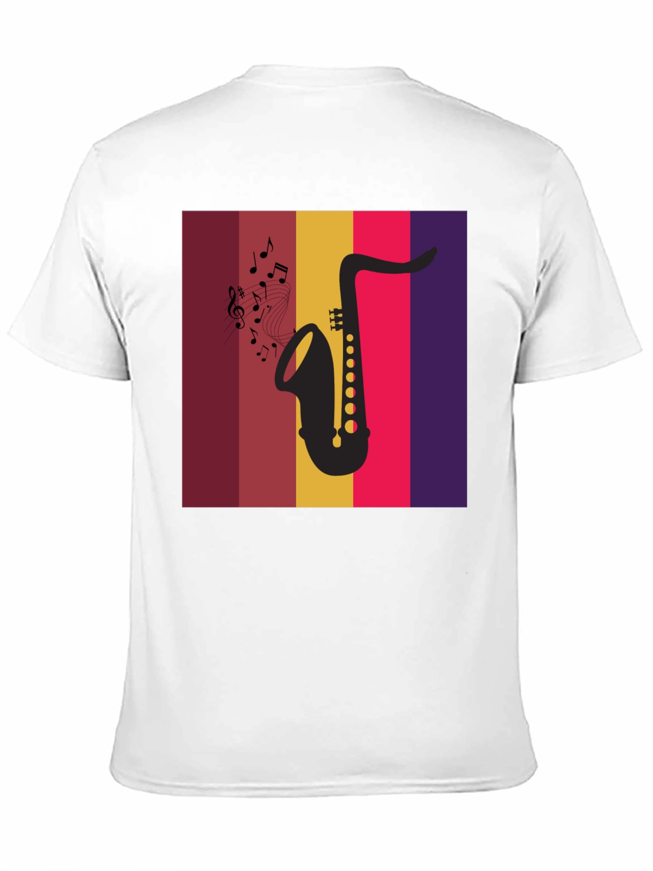 Saxophone Music Graphic Tee - Retro Style