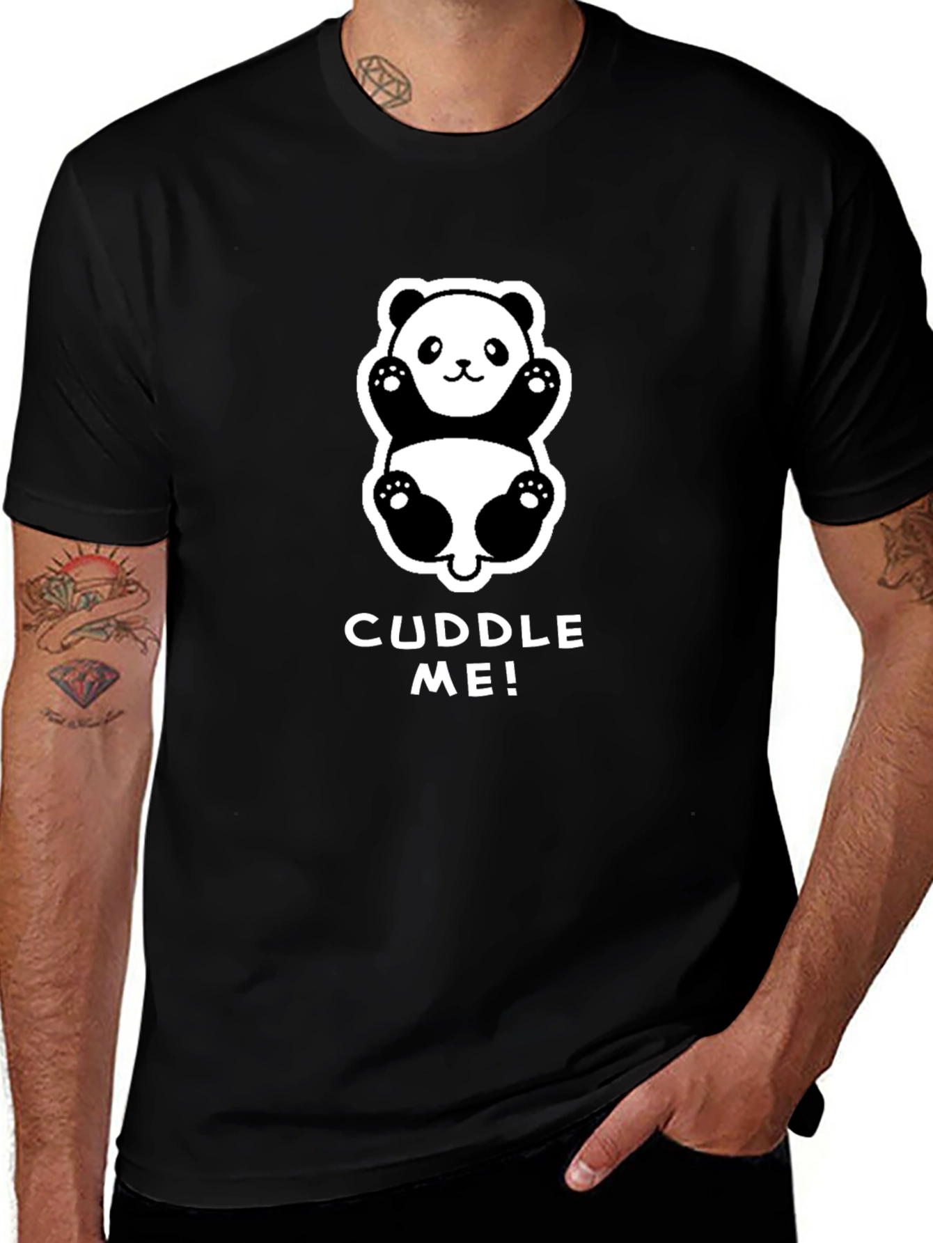 Cuddle Me! Panda Graphic Tee - Soft & Cute