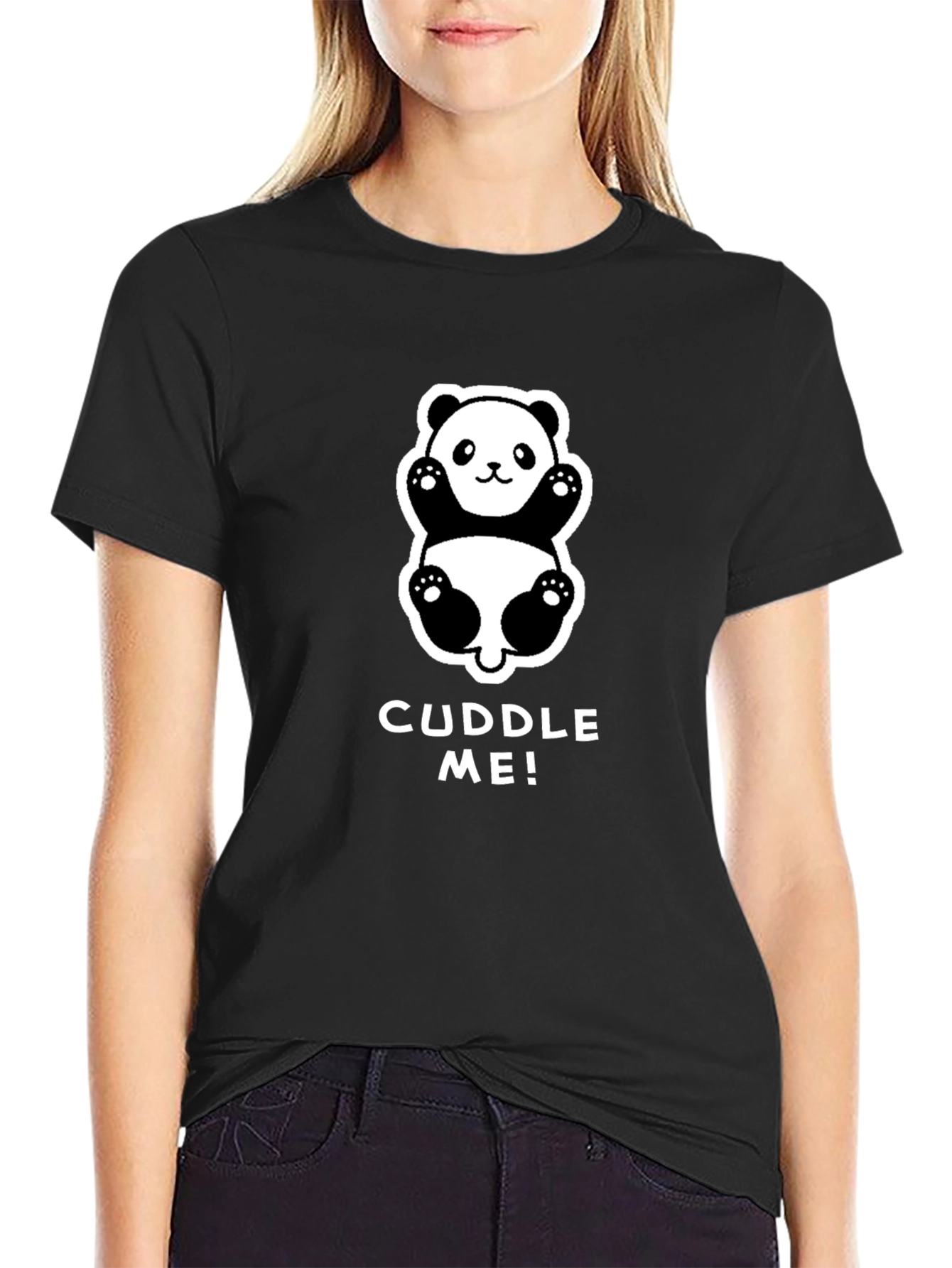 Cuddle Me! Panda Graphic Tee - Soft & Cute