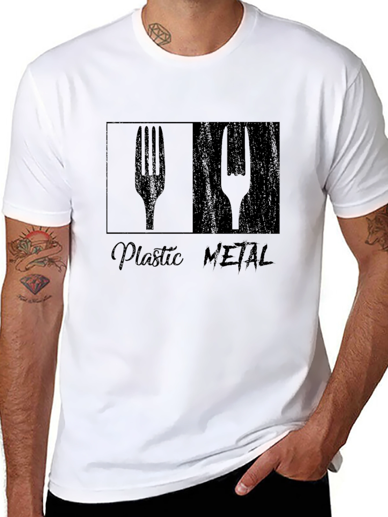 Plastic Metal T-Shirt - Heavy Humor Tee