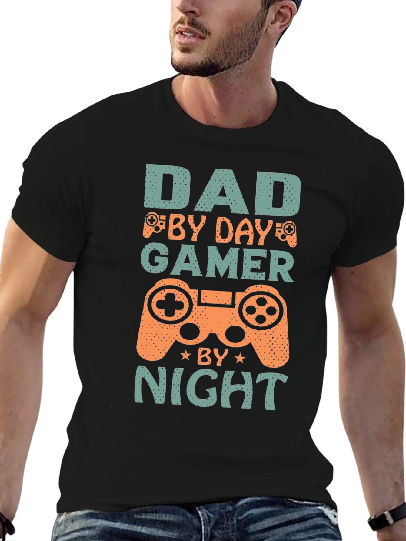 Dad By Day Gamer By Night Graphic Tee