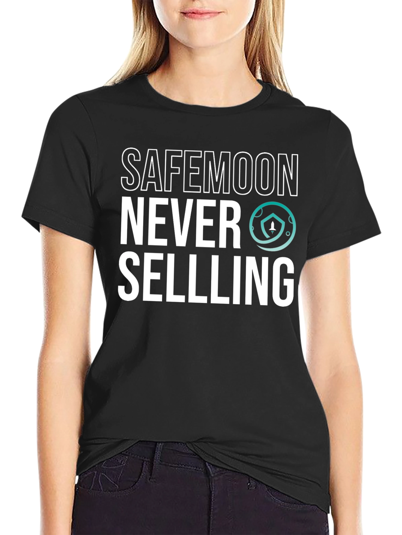 Safemoon Never Selling Black T-Shirt