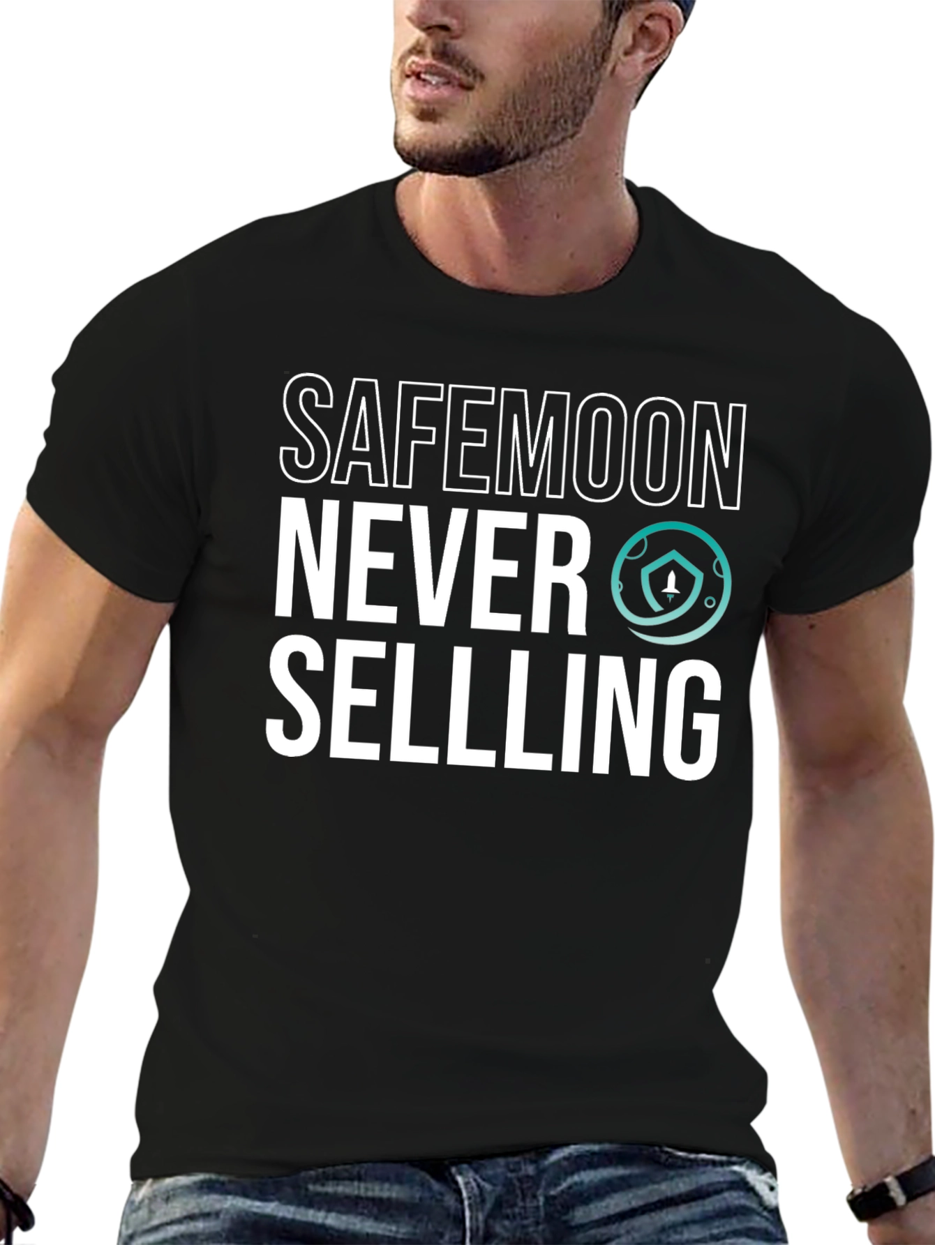 Safemoon Never Selling Black T-Shirt