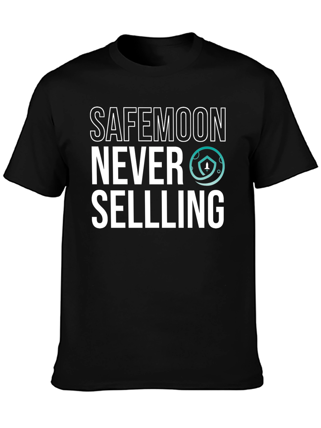 Safemoon Never Selling Black T-Shirt