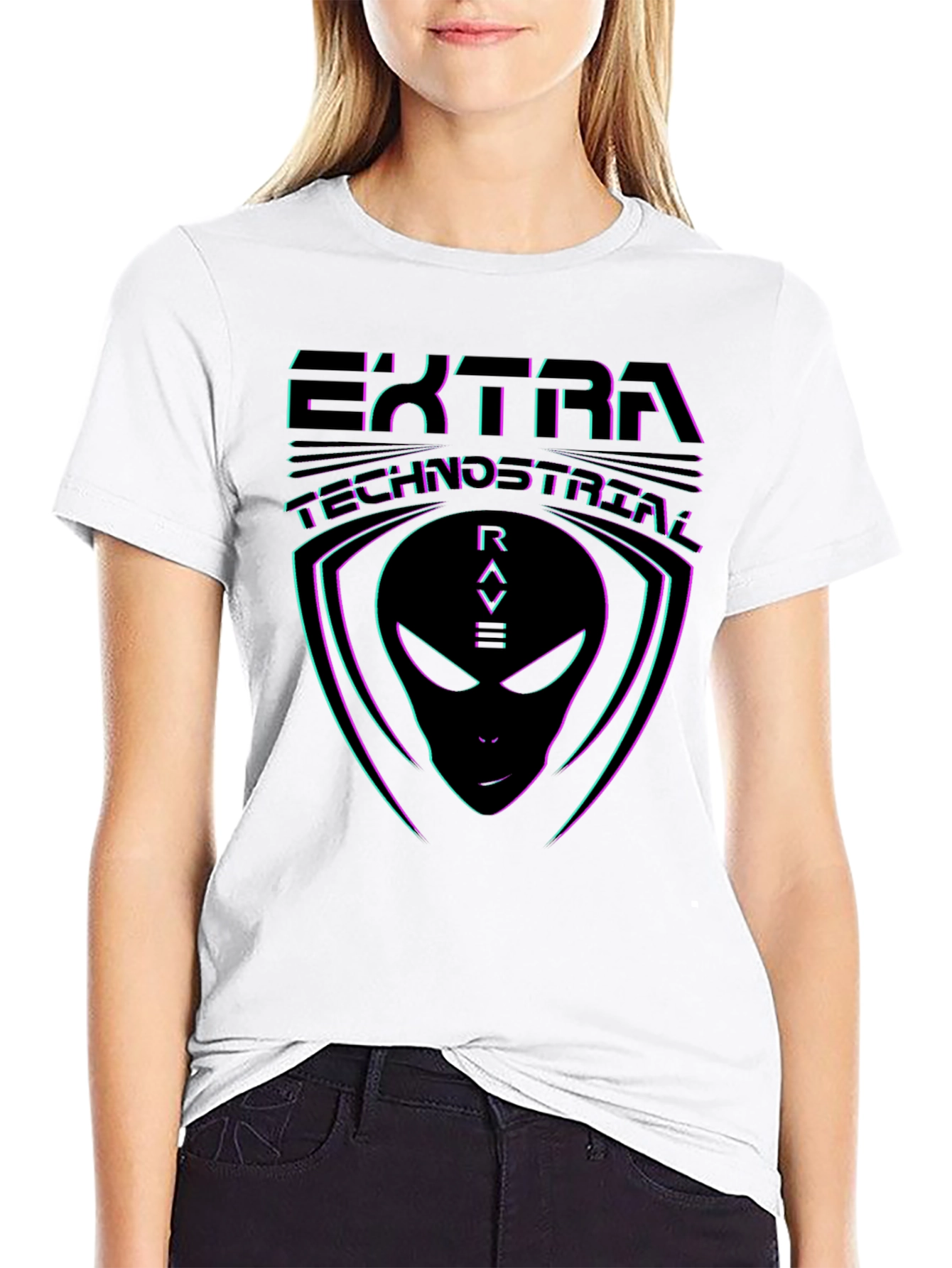 Extra Rave Alien Graphic T-Shirt
