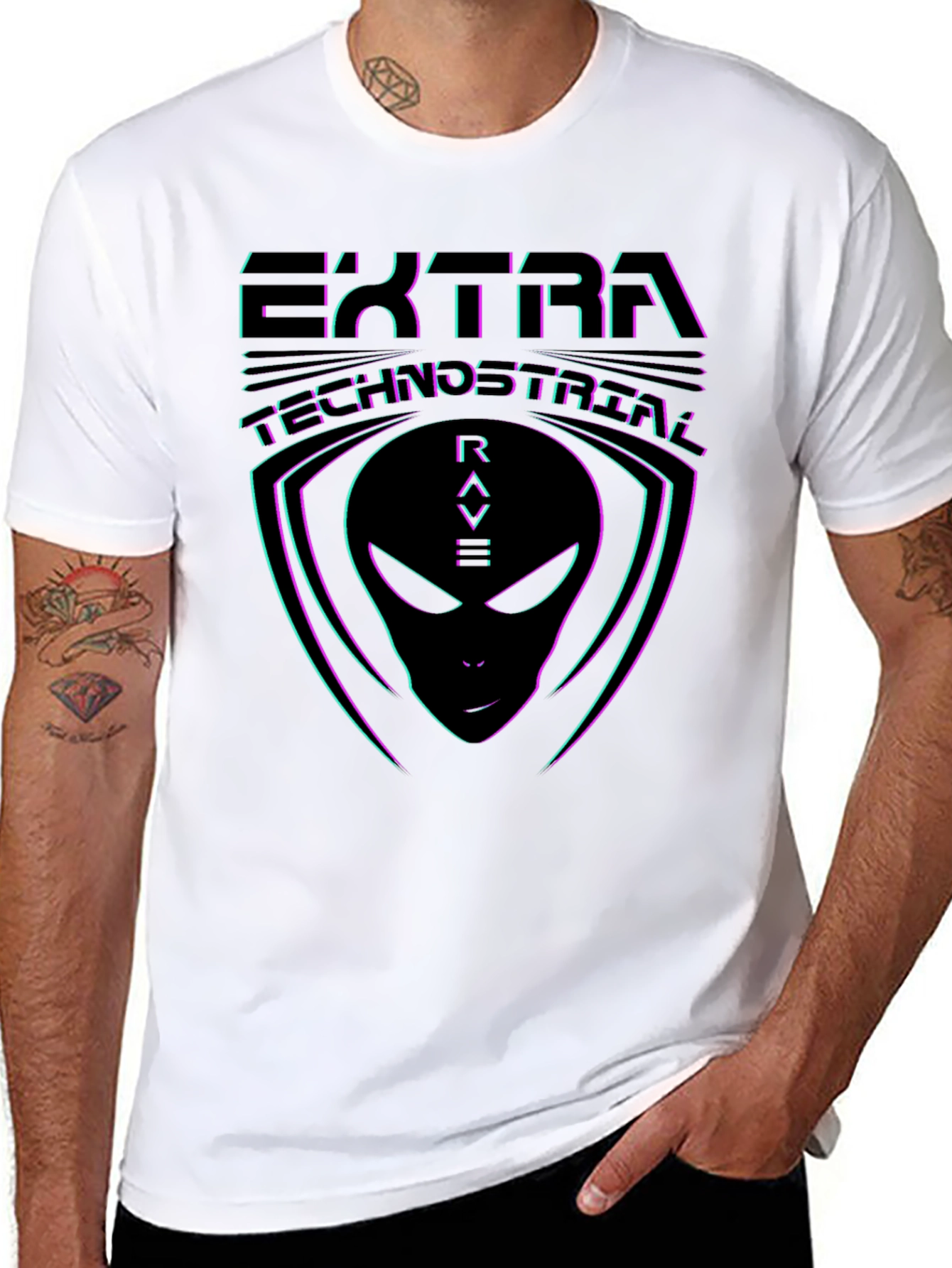 Extra Rave Alien Graphic T-Shirt