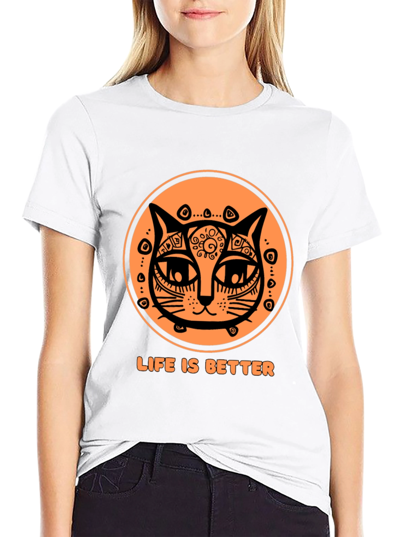 Life is Better Cat T-Shirt - Unique Graphic Tee