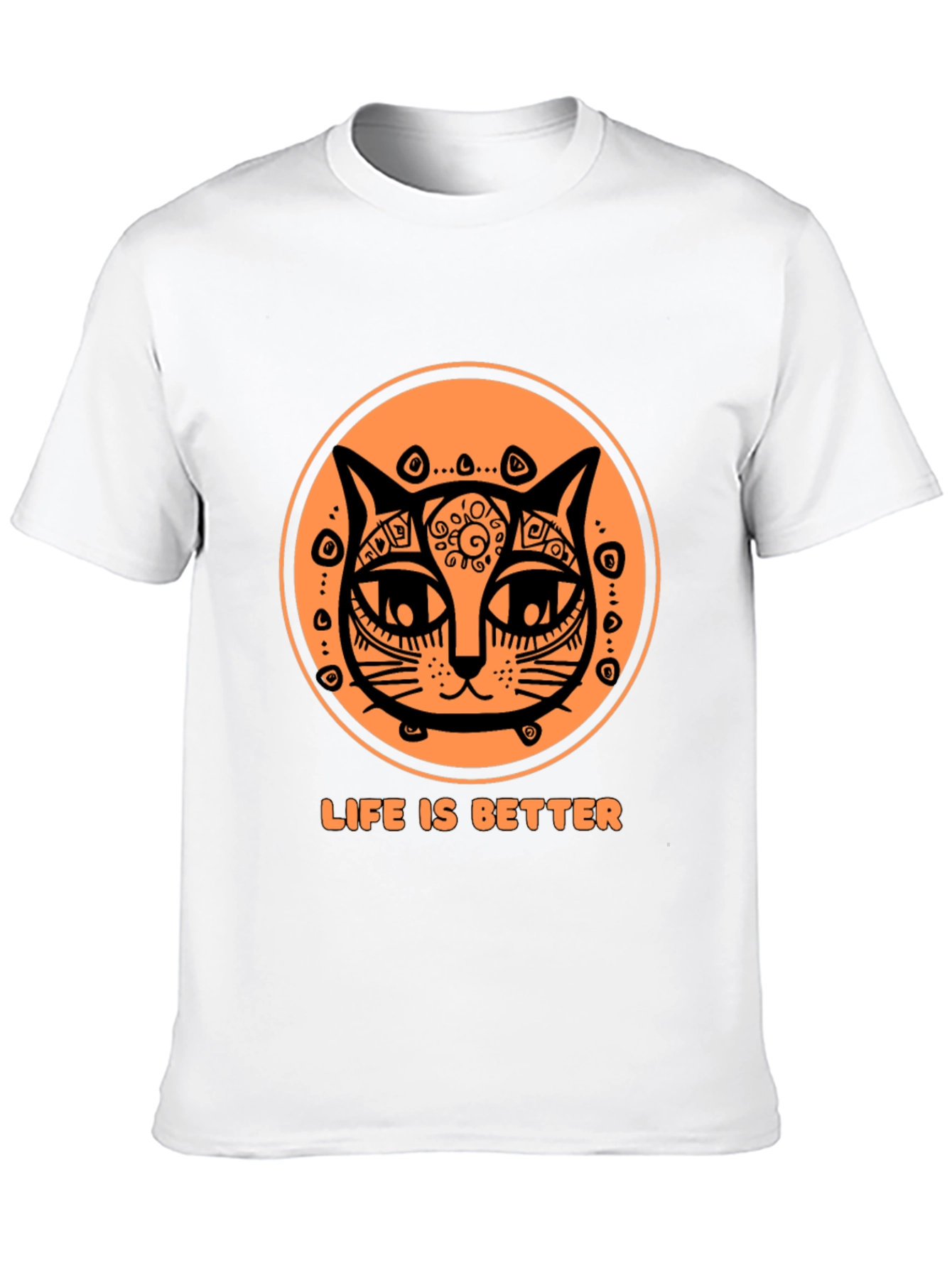 Life is Better Cat T-Shirt - Unique Graphic Tee