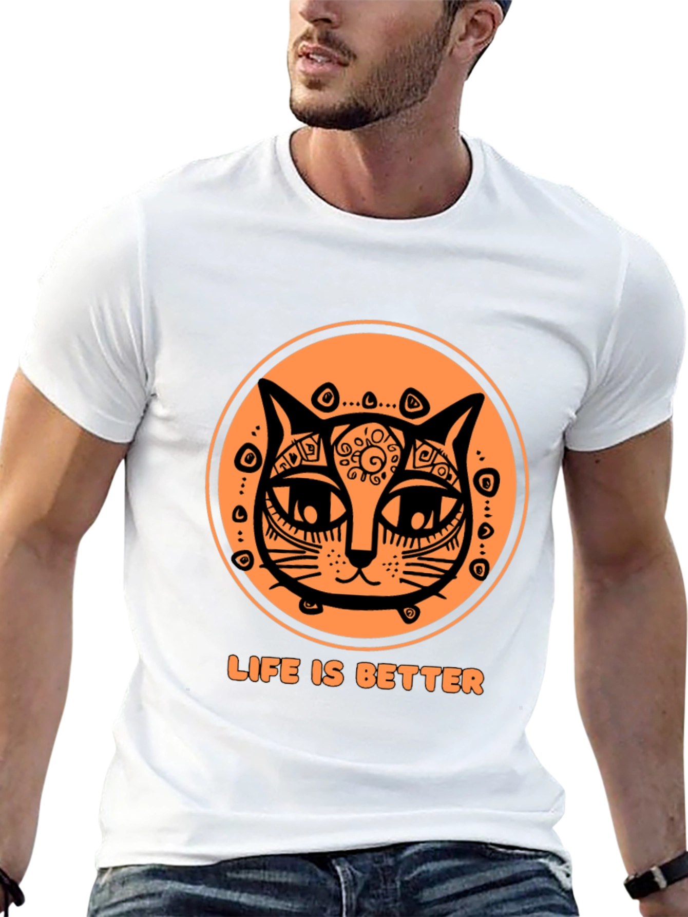Life is Better Cat T-Shirt - Unique Graphic Tee