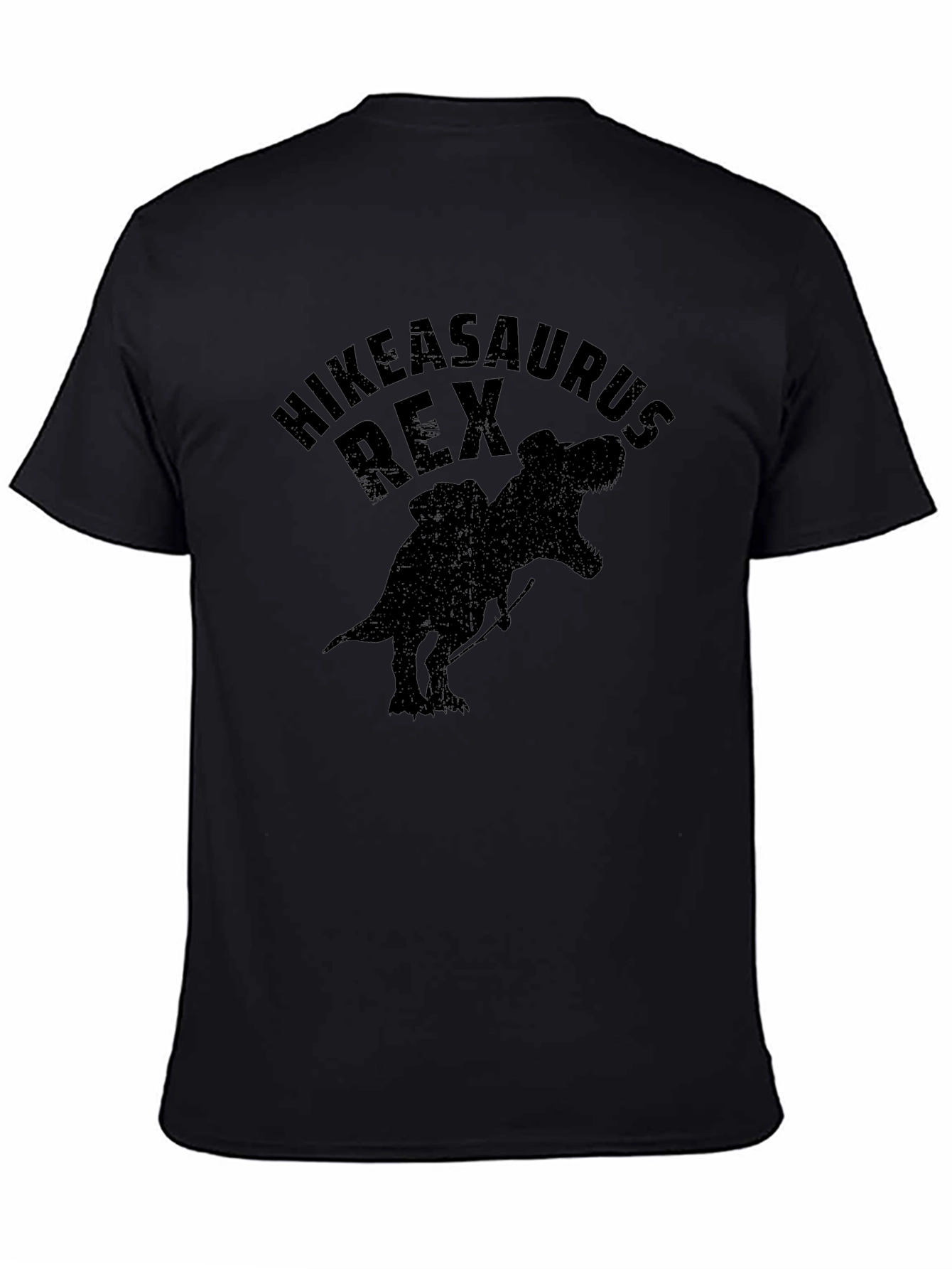 Hikeasaurus Rex Black Graphic T-Shirt for Men