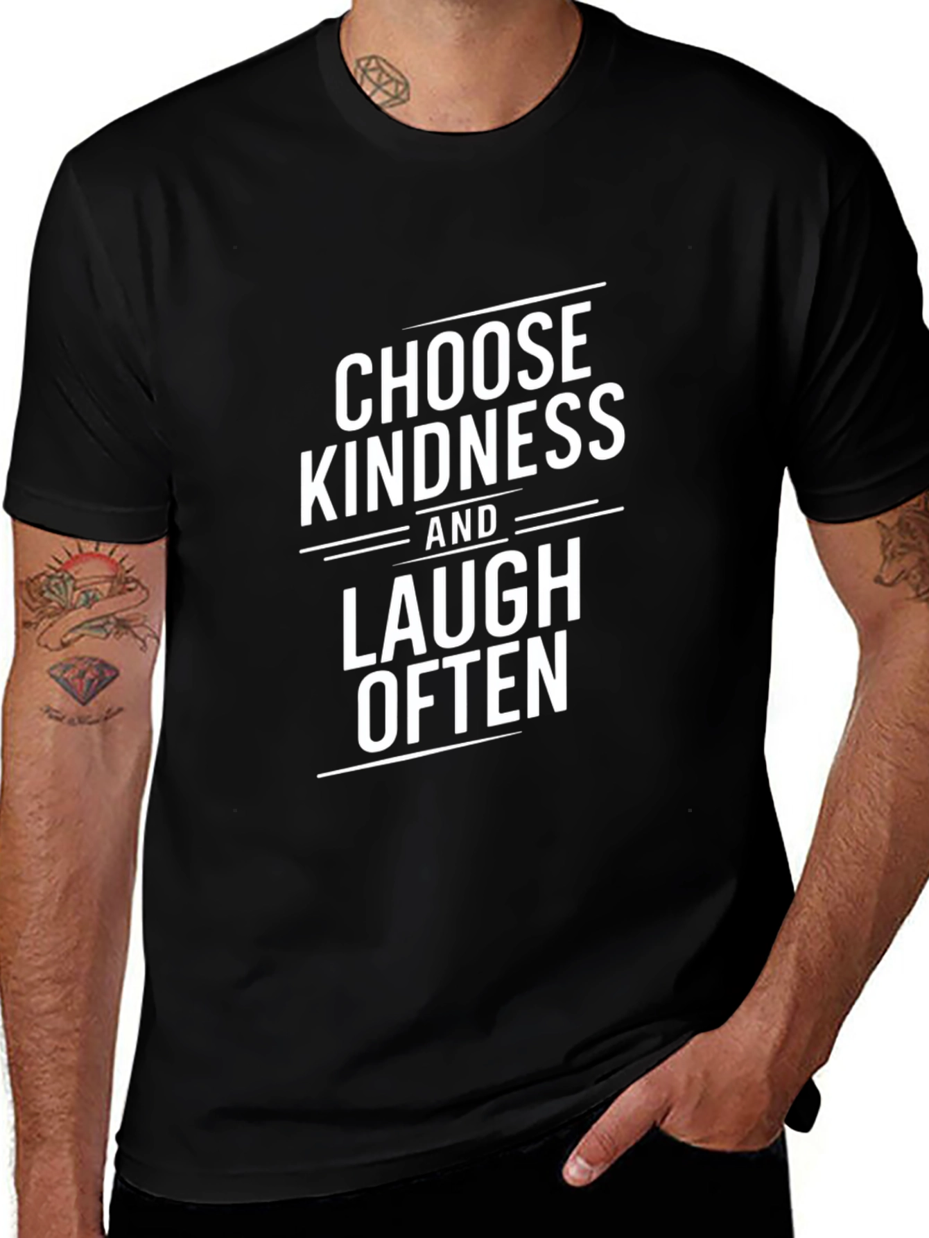 Choose Kindness Graphic Tee - Black Cotton T-Shirt