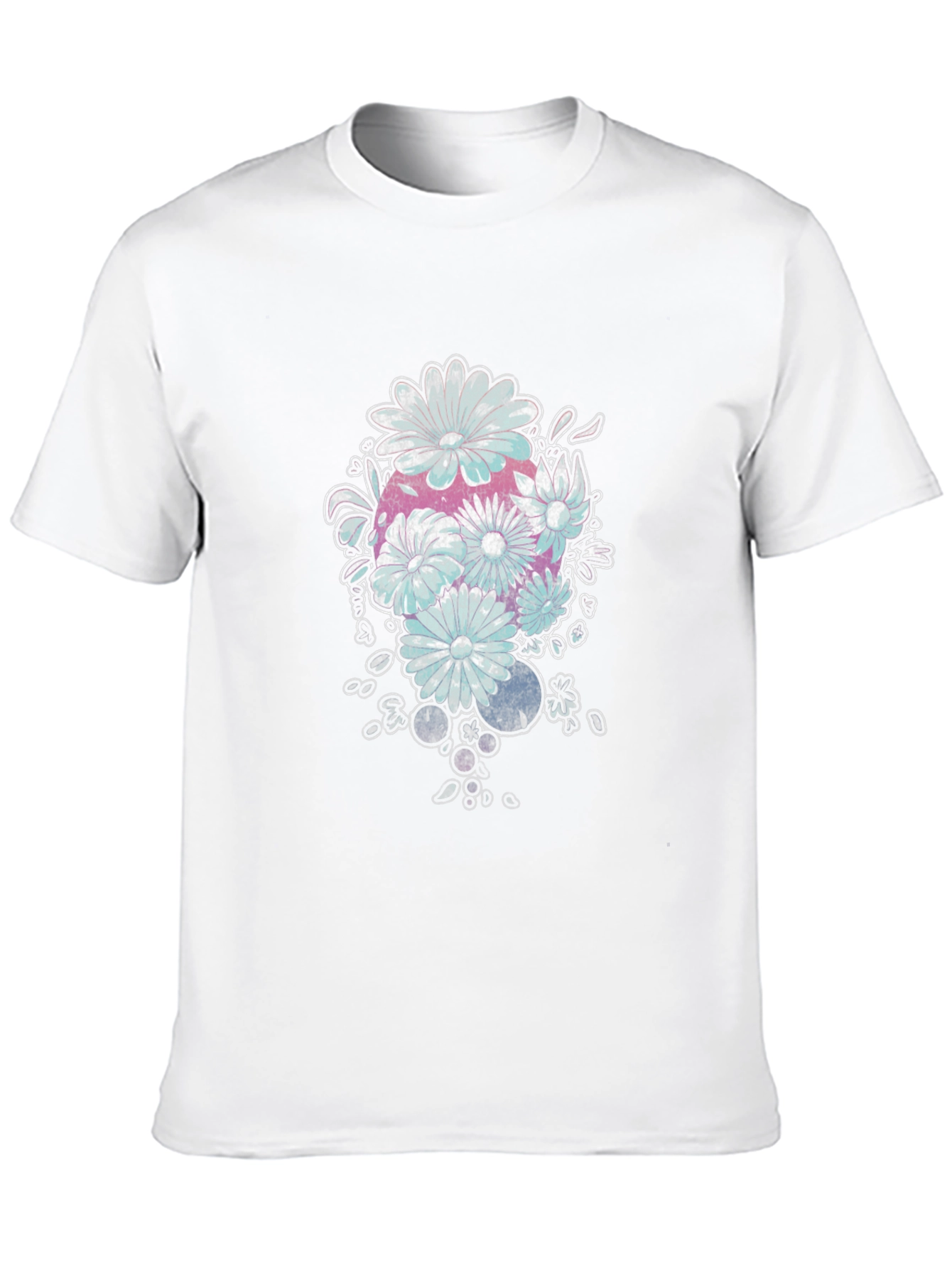 Floral Skull Graphic Black T-Shirt